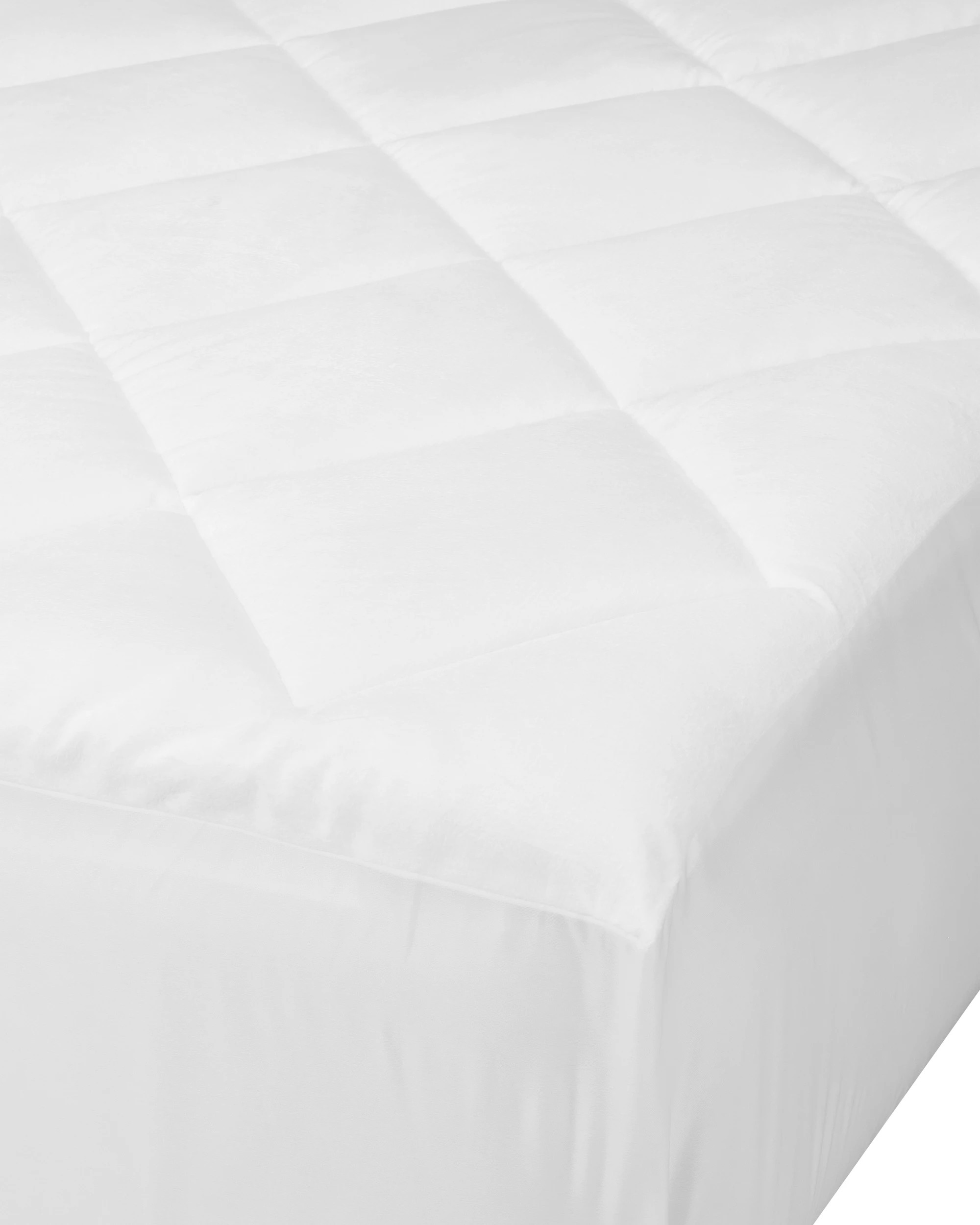 4 Reversible Plush Mattress Topper - Double Bed, White, 4 of 6