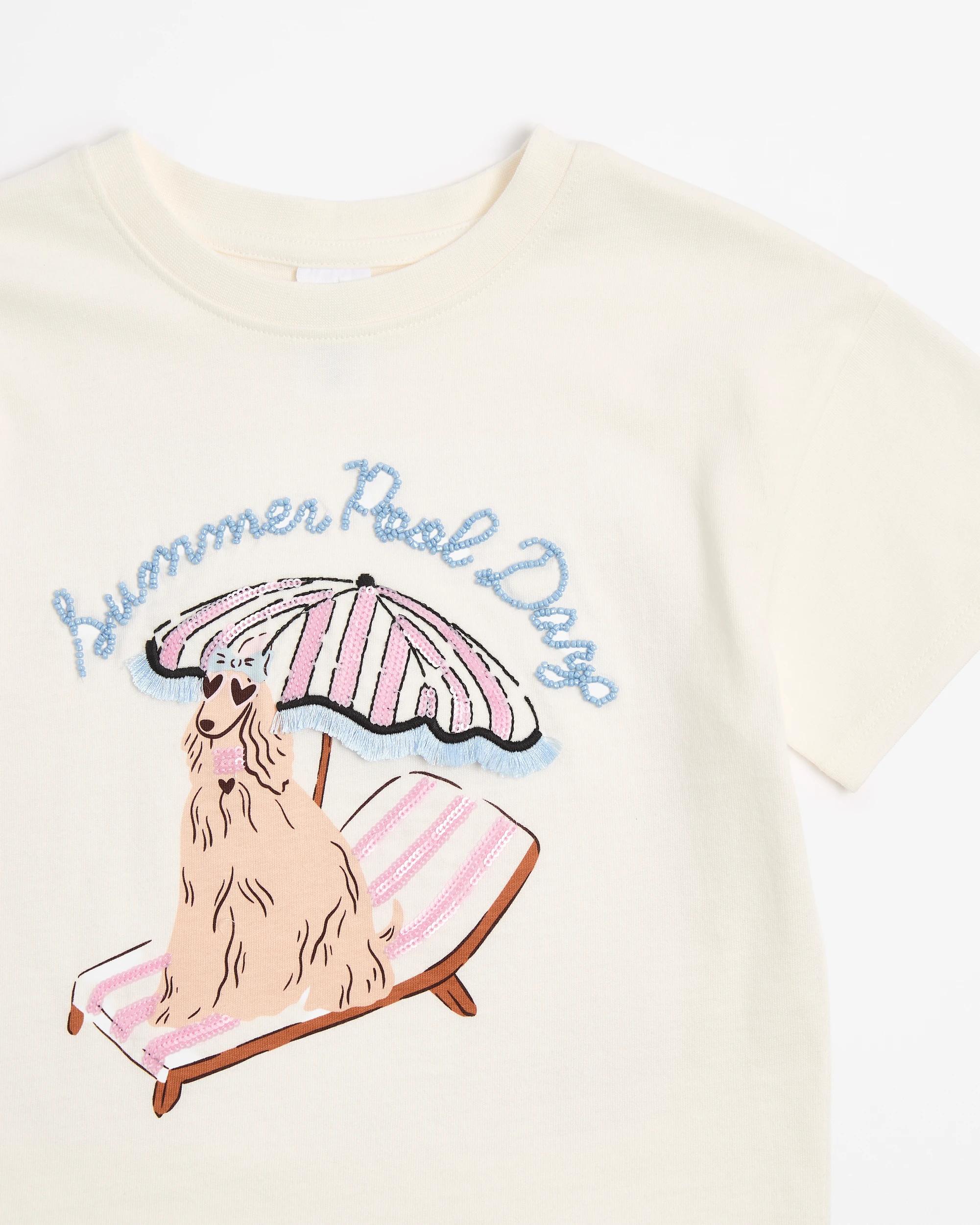 5 Target Australian Cotton Summer Beaded T-shirt WHITE, 5 of 5