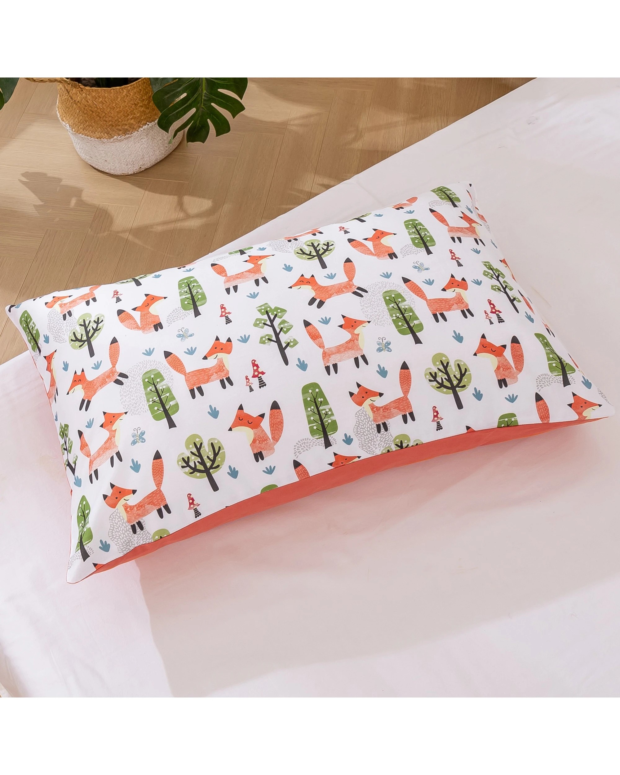 3 Jack & Ava Quilt Cover Set Shy Fox - Double Bed - Animal Print, 3 of 9