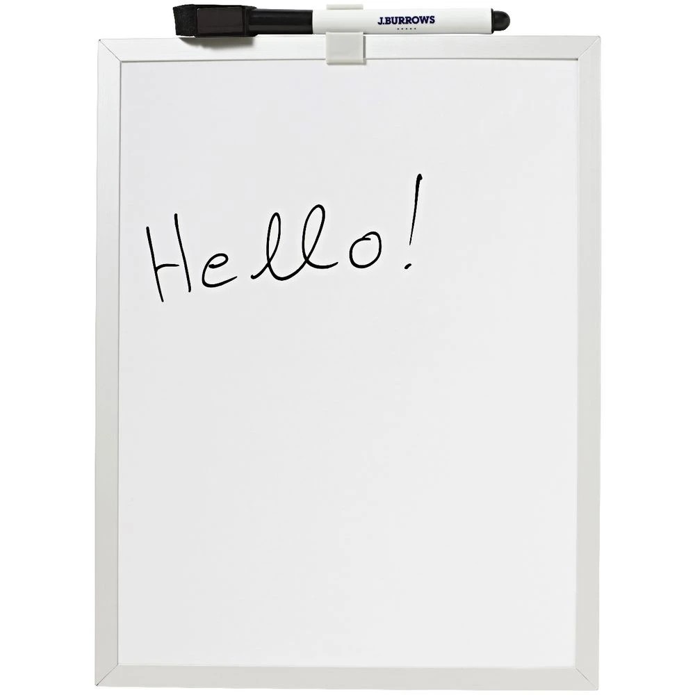 2 J.Burrows  Aluminium Magnetic Whiteboard 215 x 279mm White, 2 of 3