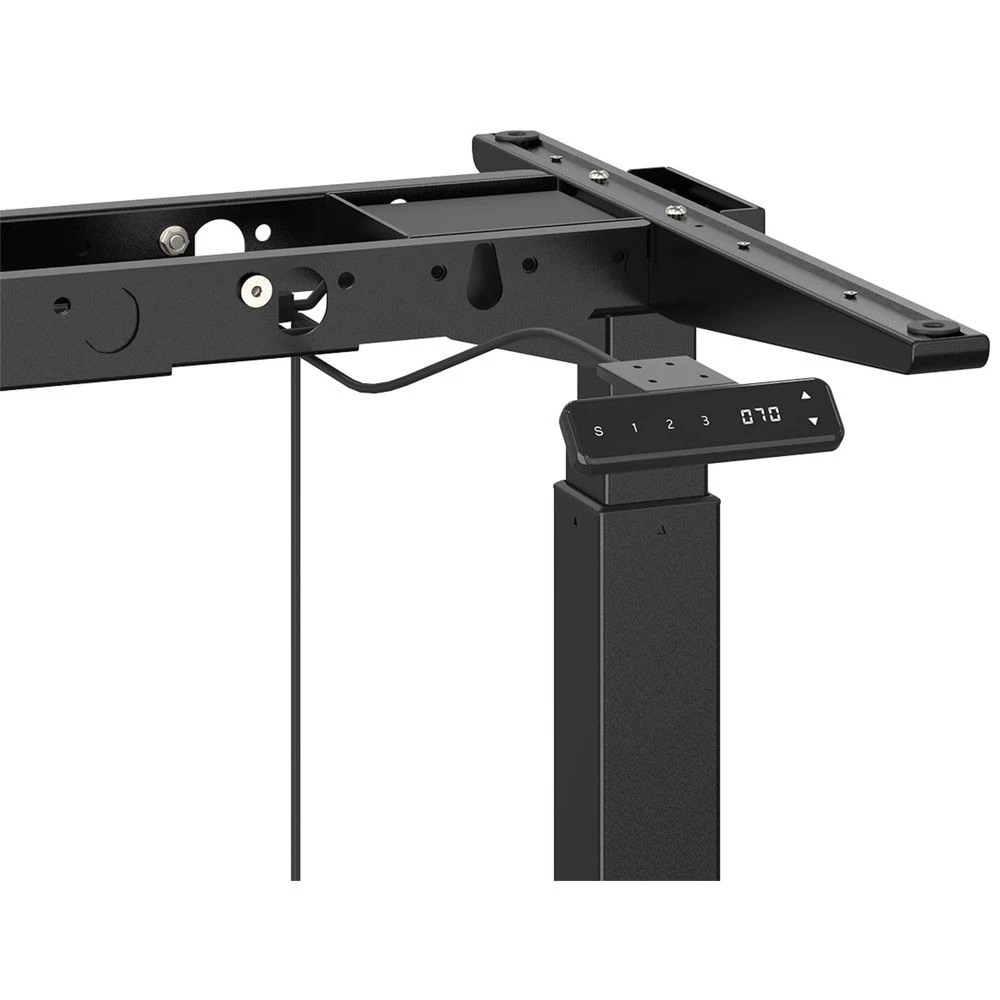 4 ST DUAL MTR STRGHT DK FRAME BK Desks, Tables and Workstations, 4 of 4
