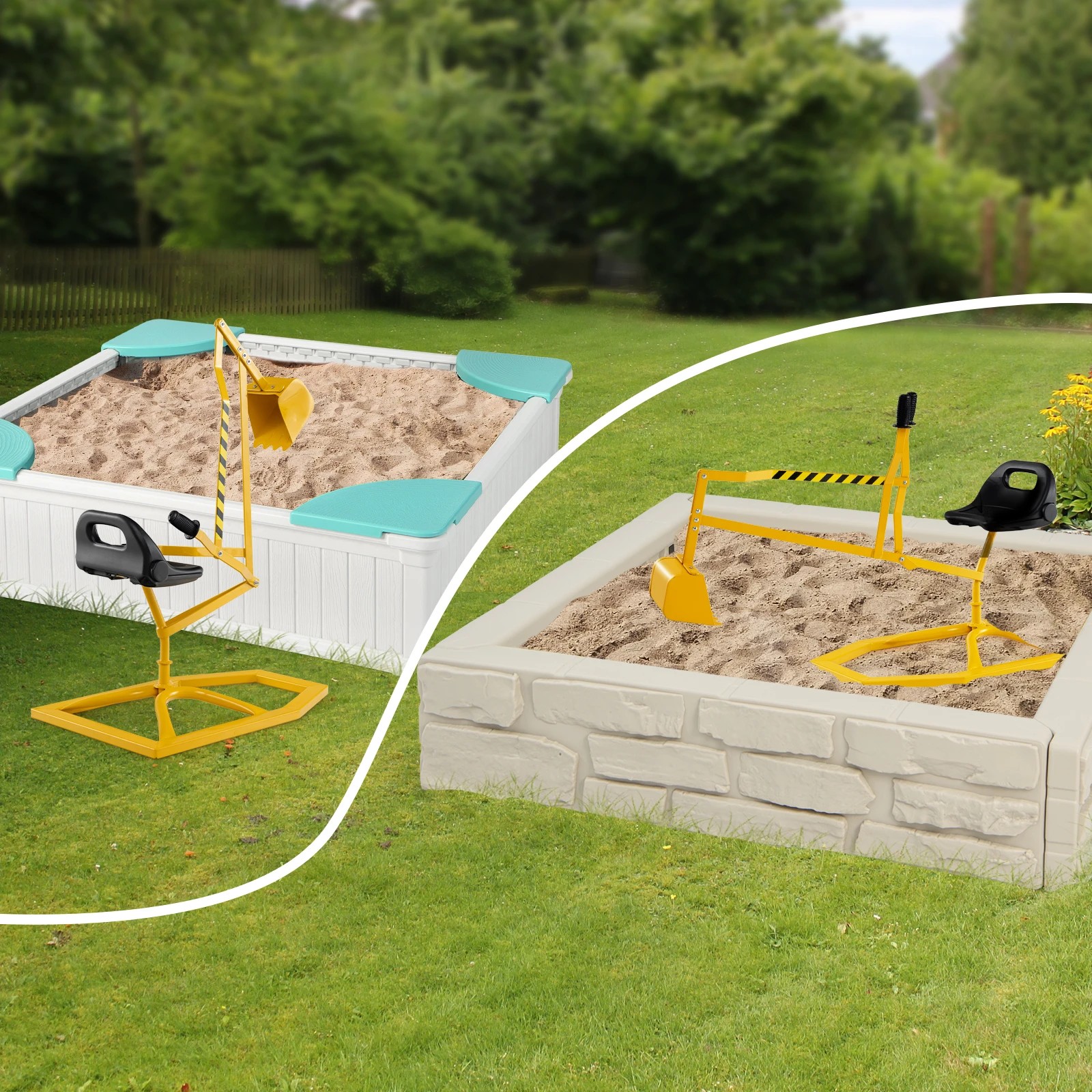 3 Costway Sand Digger Outdoor Ride on Toy w/Shovel, 3 of 5