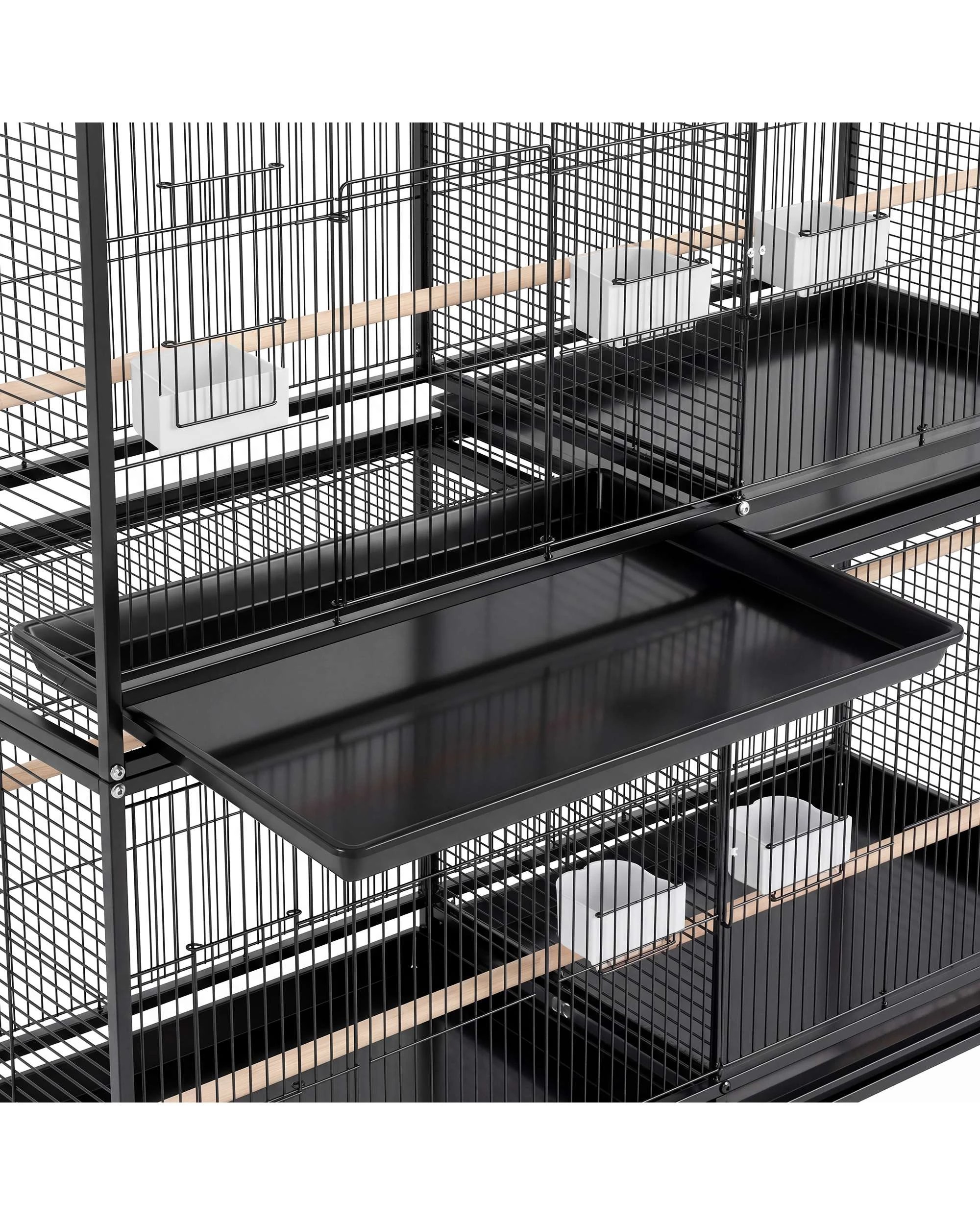 7 Advwin Large Bird Cage 3 Tier Aviary 180CM, 7 of 9