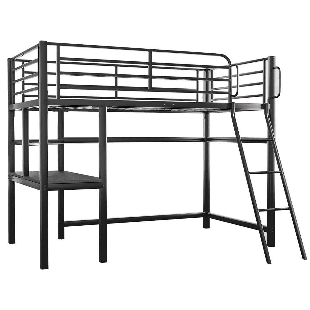 1 Kingston Slumber Single Gaming Loft Bed with Desk - Charcoal, 1 of 1