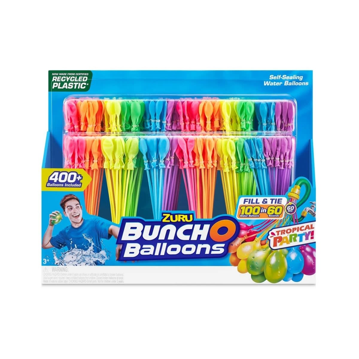 1 12 Pack Zuru Bunch O Balloons Tropical Party! Self-Sealing Water Balloons, 1 of 9