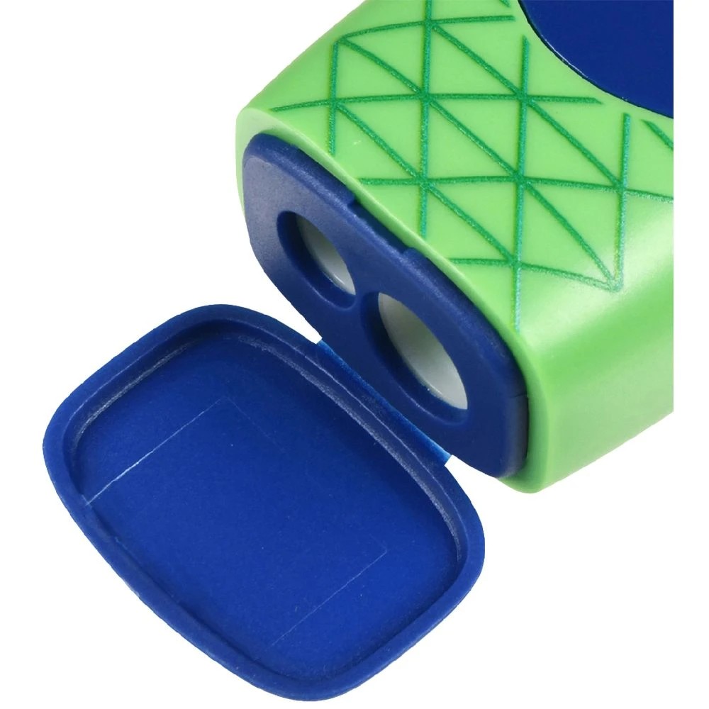 3 Studymate 2-in-1 Sharpener/Eraser Combo Blue/Green, 3 of 4