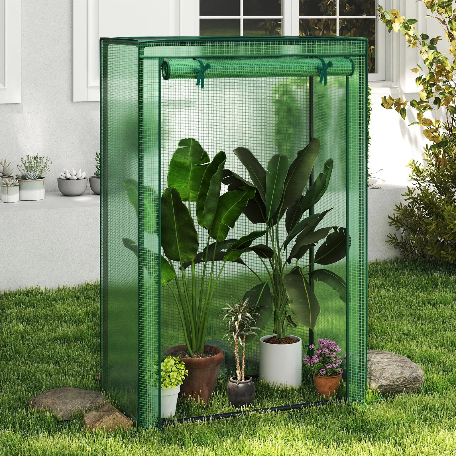 2 Costway Portable Mini Greenhouse Waterproof Tomato Green House Garden Shed, 2 of 4