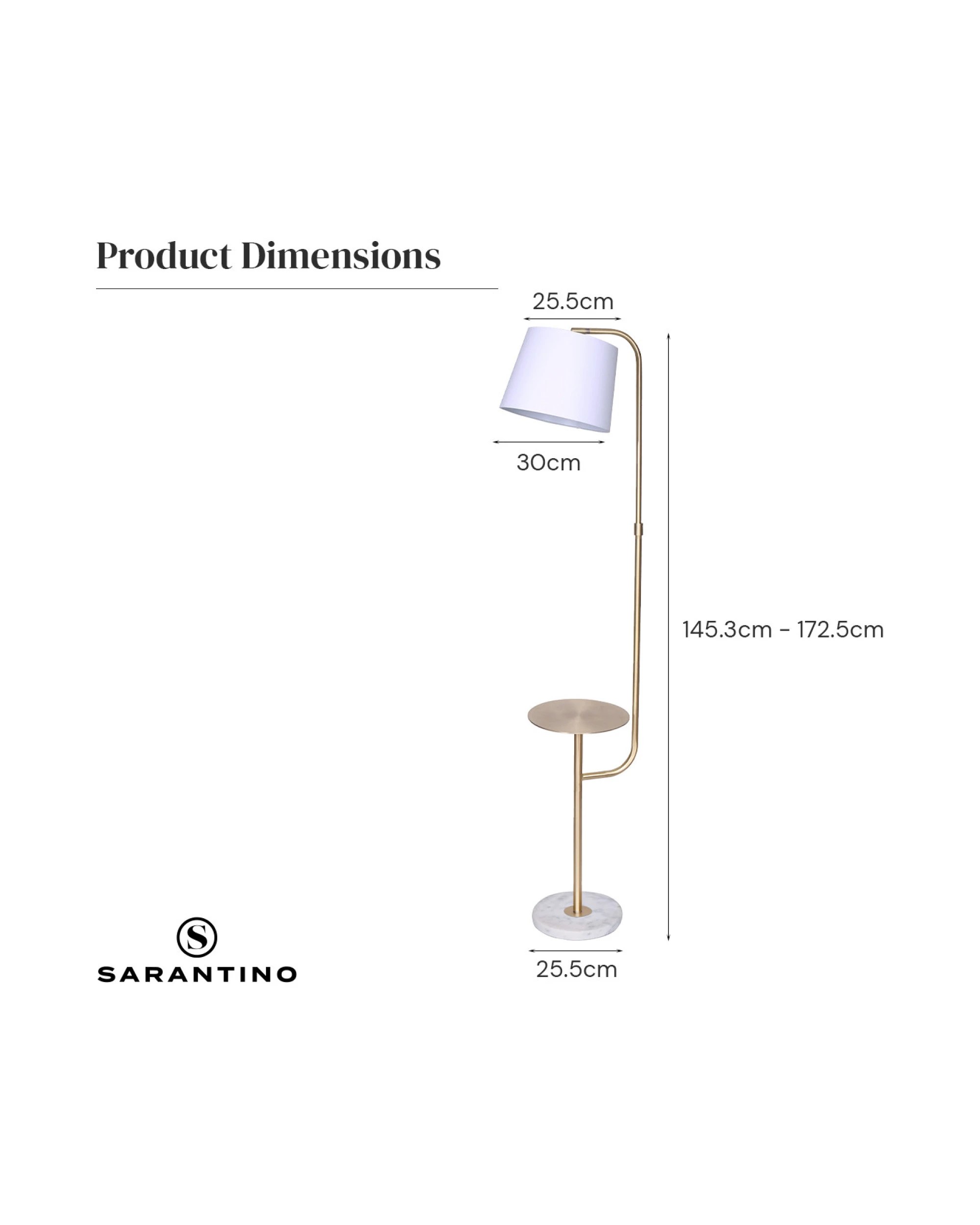 5 Sarantino Floor Lamp with Metal End Table, 5 of 7