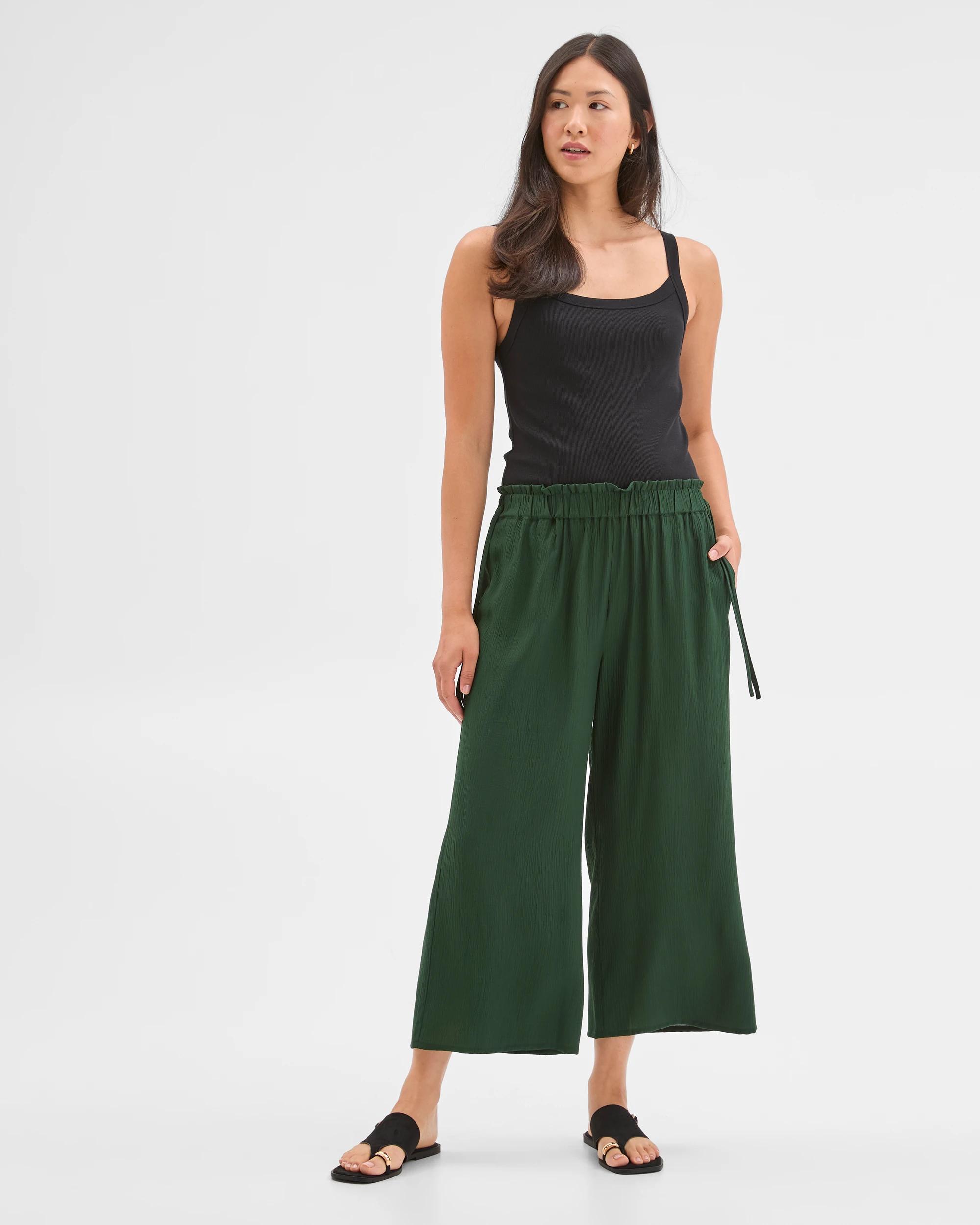 6 Target Woman Resort Harem Frill Wide Leg Crop Pants KOMBU, 6 of 7