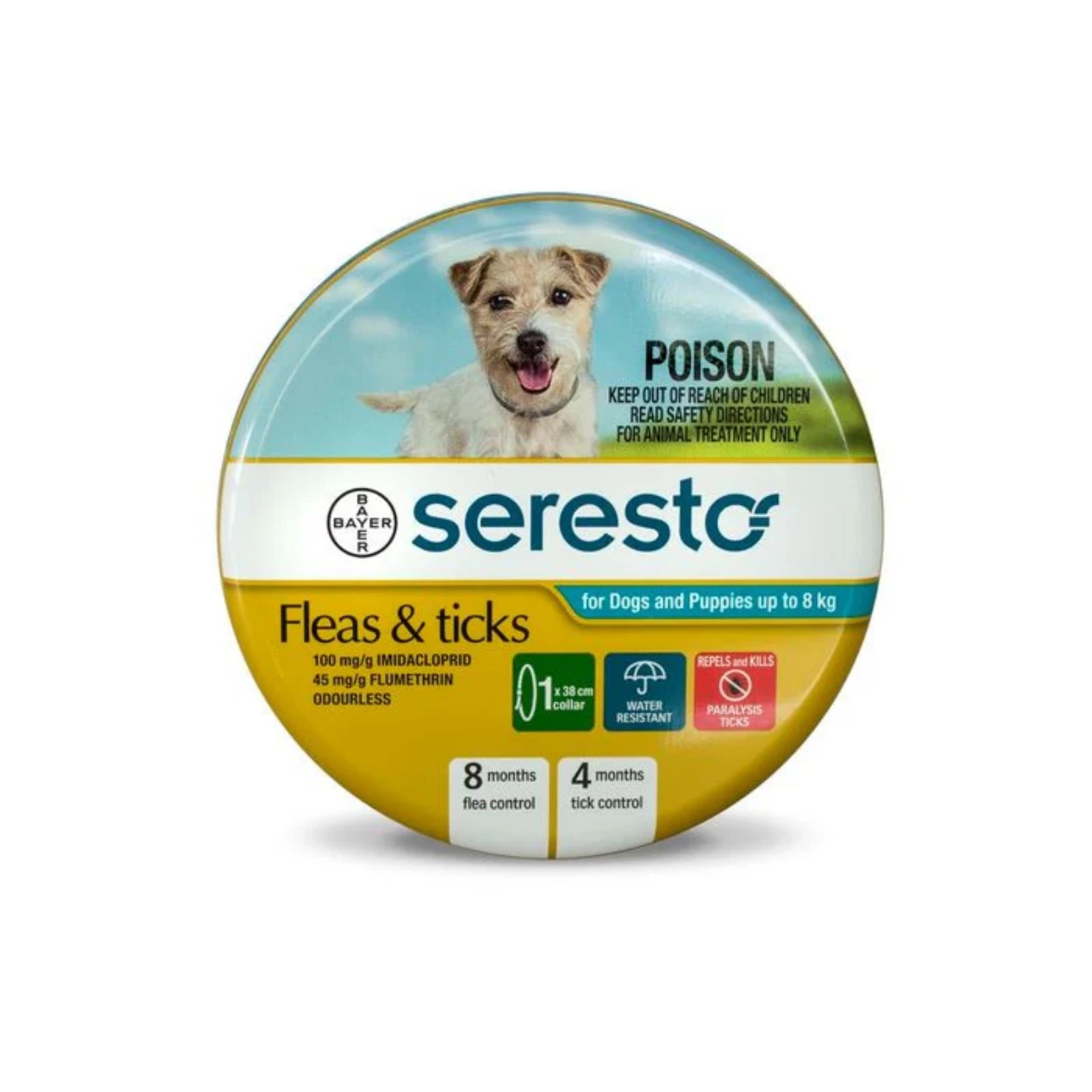 1 Seresto Flea And Tick Dog Collar For Dogs And Puppies Up To 8kg, 1 of 2
