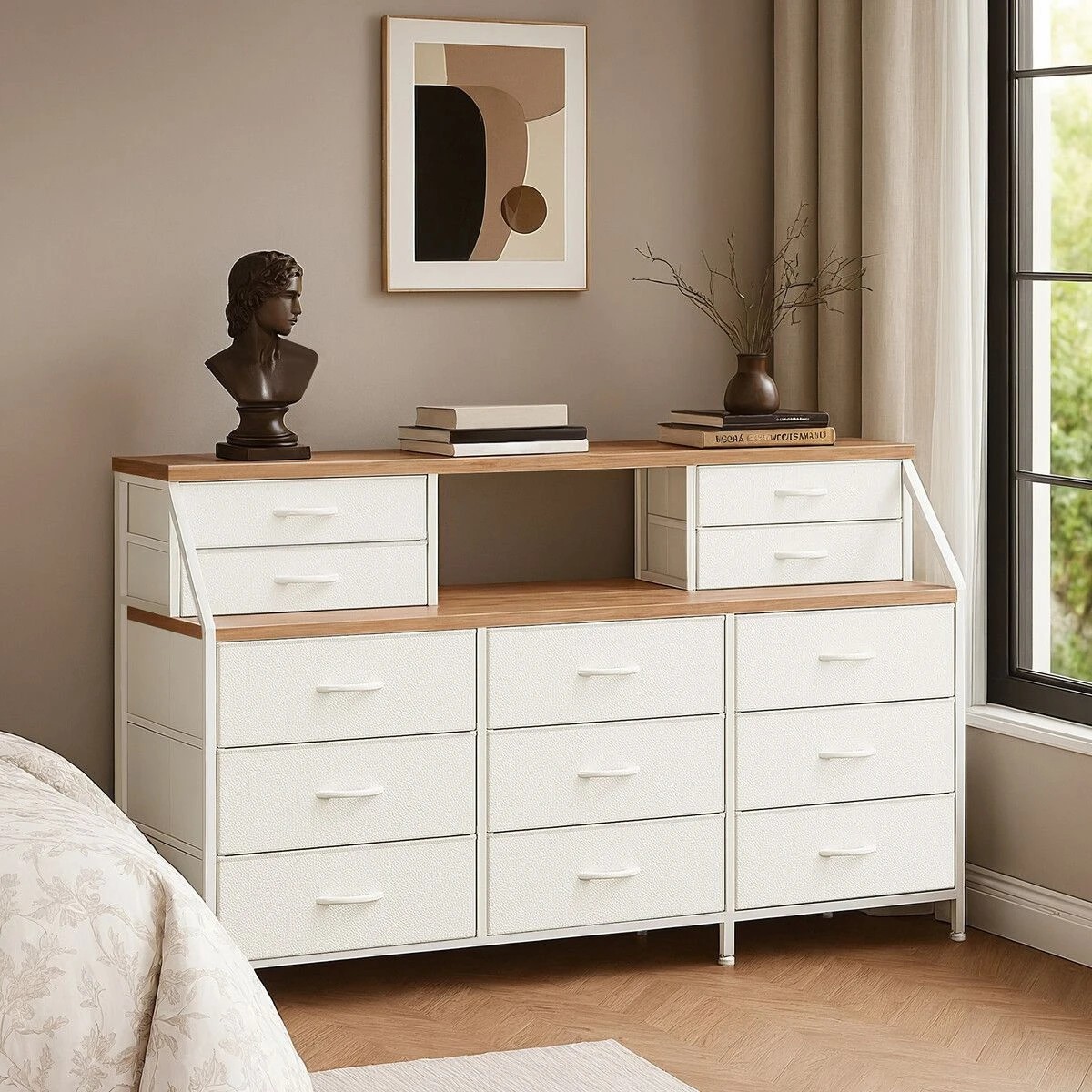 3 LUXSUITE Wide 13 Chest of Drawers Tall Dresser Tallboy, 3 of 7