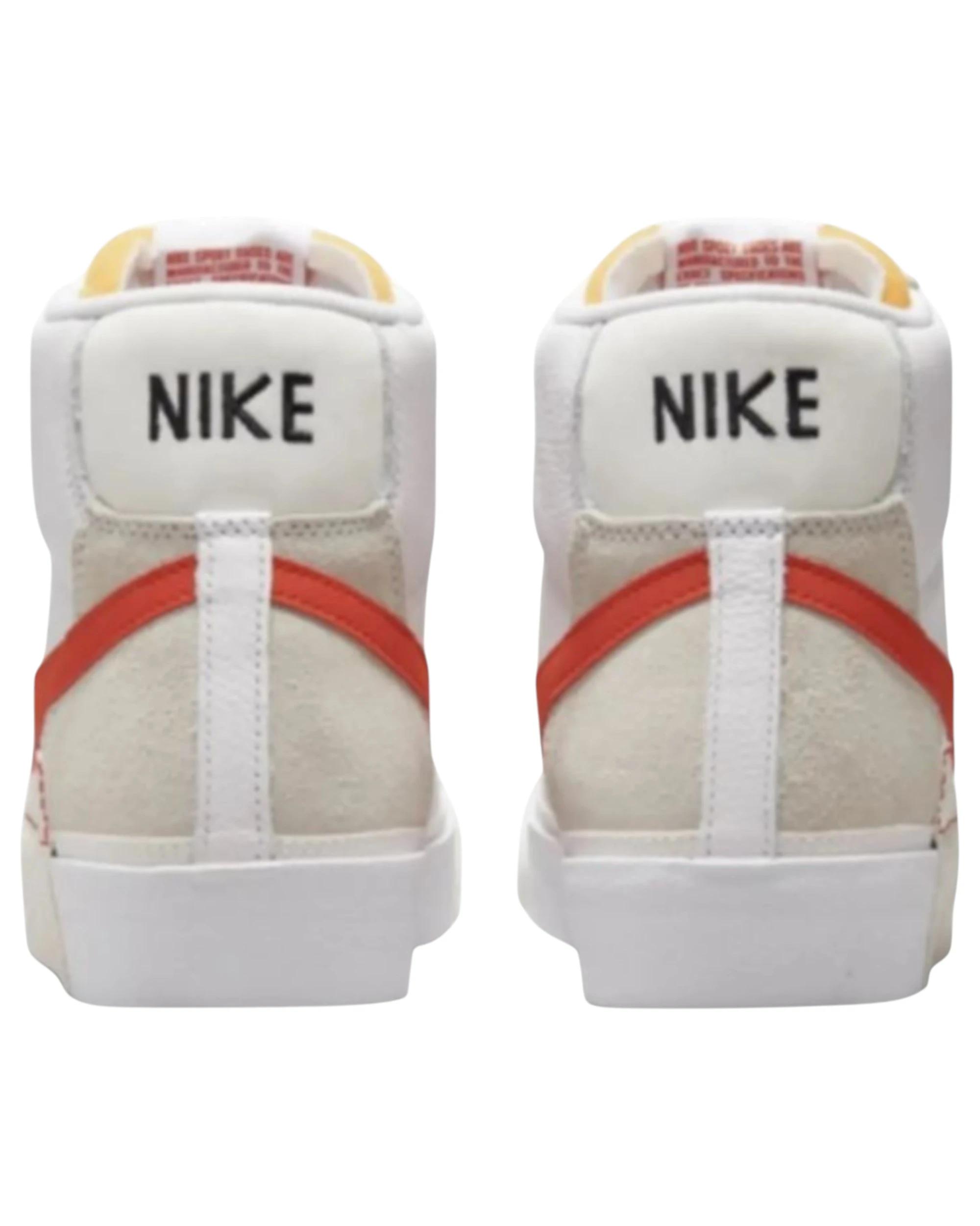 2 Nike Mens Blazer Mid 77 Pro Club Remastered White/ Orange Athletic Shoes WHITE/ORANGE, 2 of 8