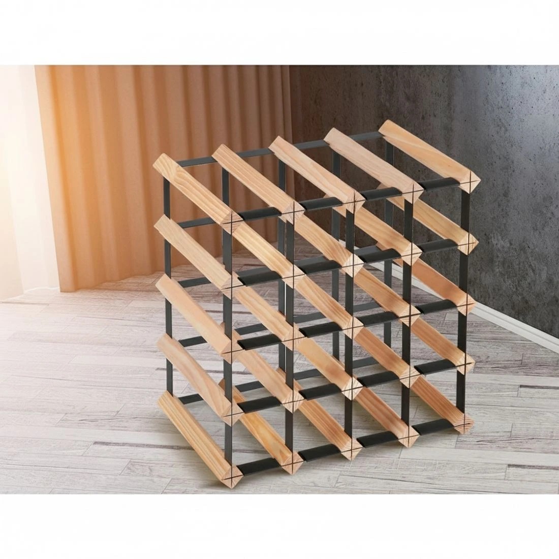 3 Artiss Wine Rack 20 Bottle - Natural, 3 of 7