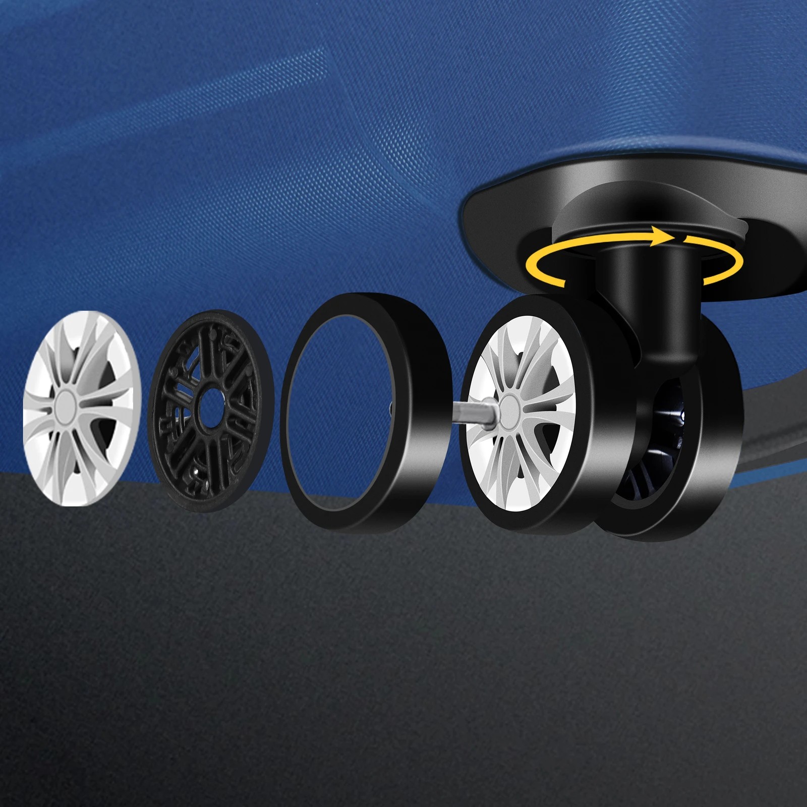 7 Alfordson Luggage 3PCS Set Suitcase Trolley TSA Carry on Hard Case - Blue, 7 of 10