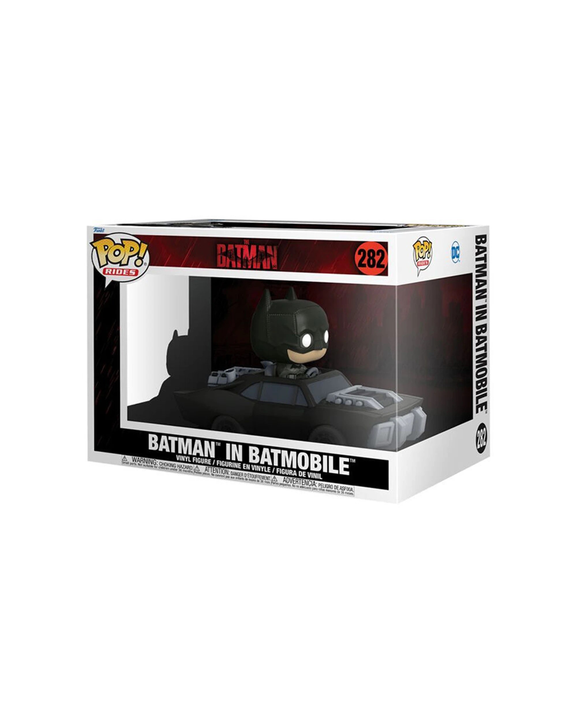 3 THE BATMAN Batman In Batmobile Pop Ride Action Figure Toy Size 5 Inches - Black, 3 of 3