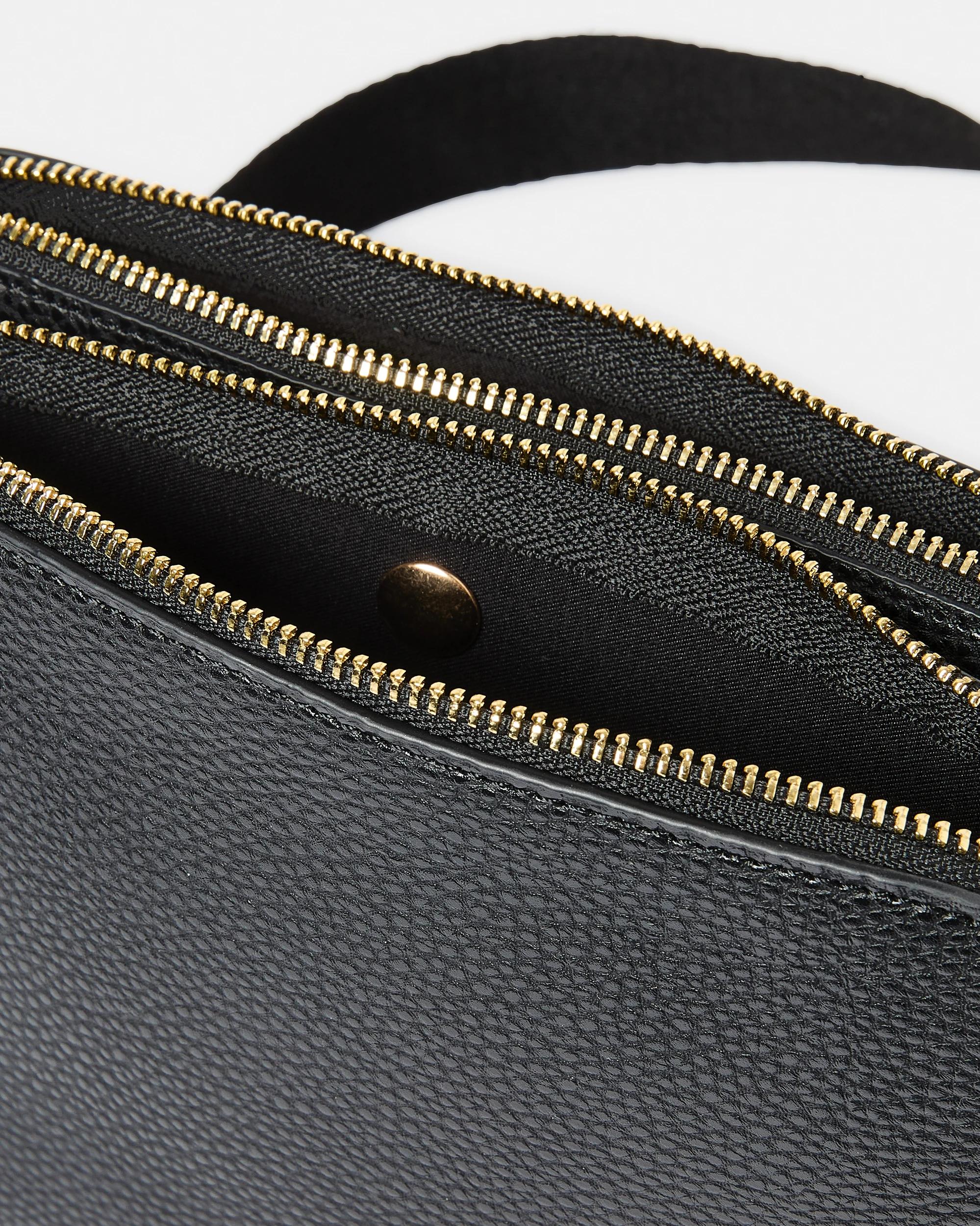 4 Double Pocket Crossbody Bag BLACK, 4 of 6