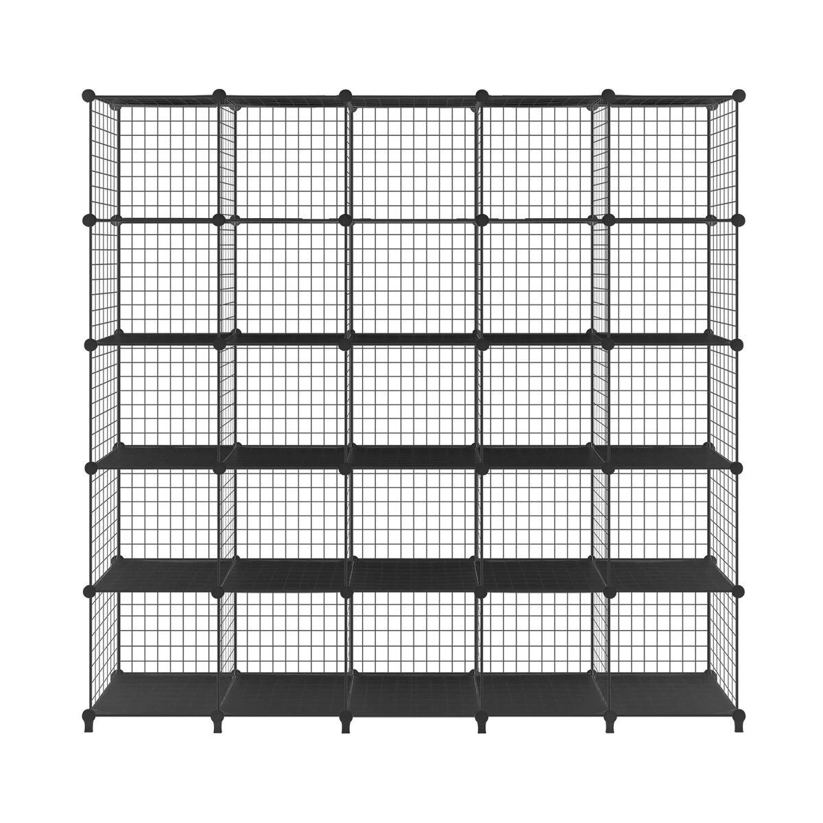 1 LUXSUITE 25 Cube Storage Organizer Ball Rack Black, 1 of 1
