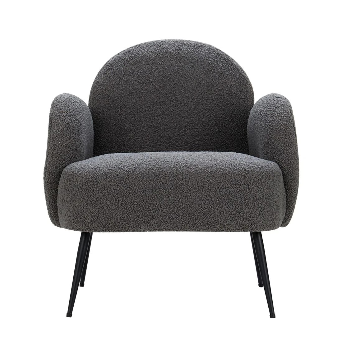 3 Artiss Armchair Boucle Hanes - Charcoal, 3 of 7