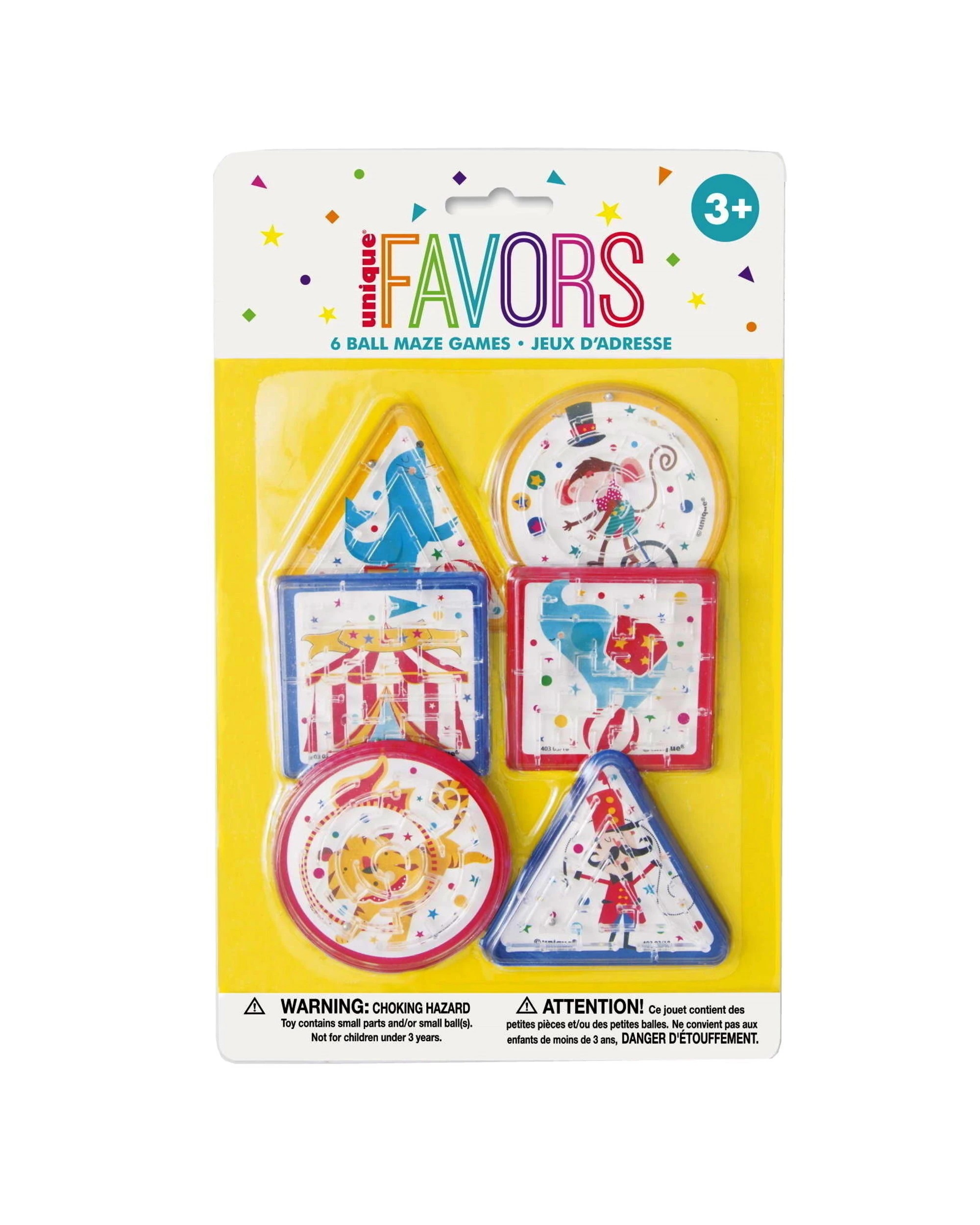 1 Unique Circus Carnival Maze Games Pack of 6 - Multi, 1 of 1