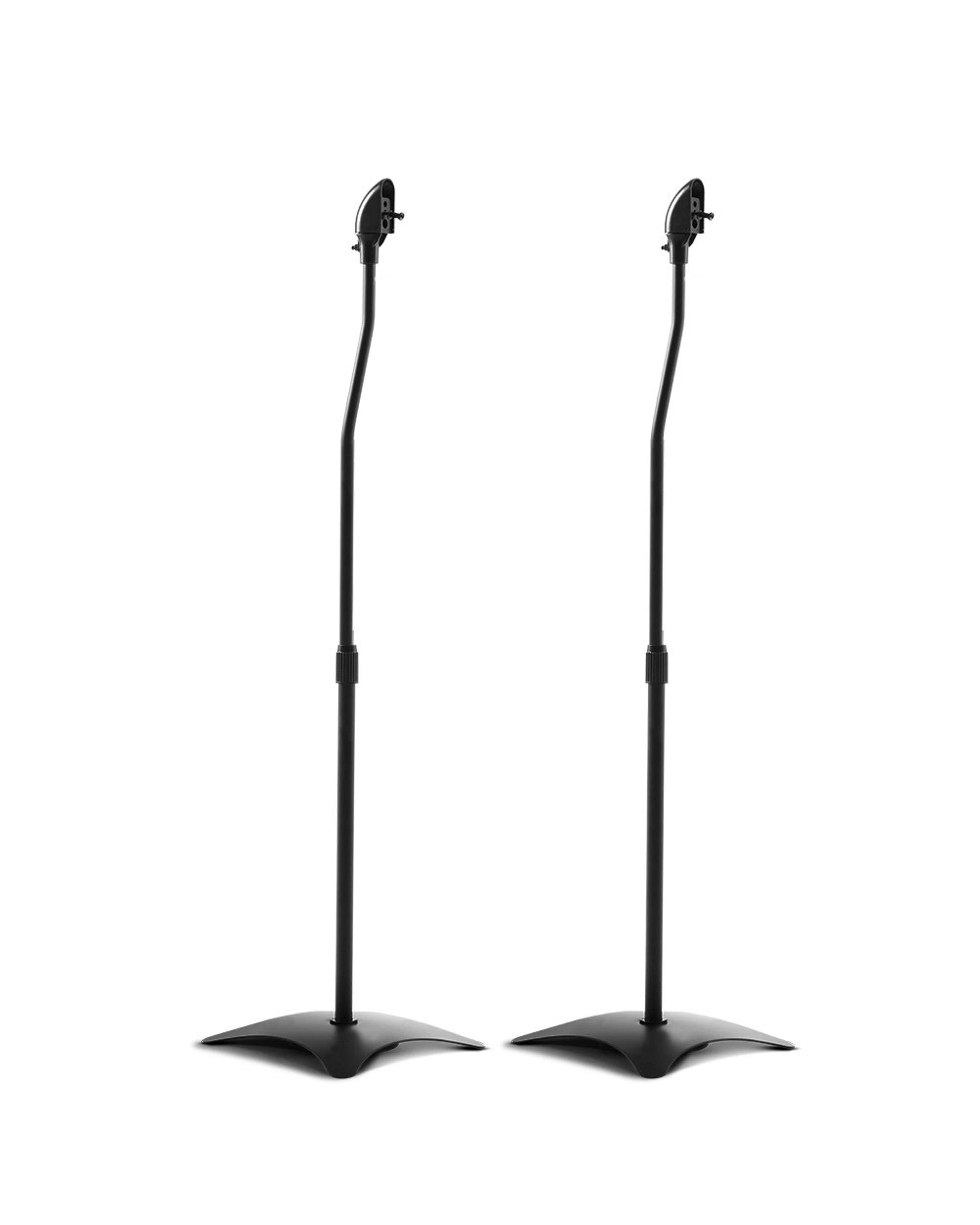 1 Alpha Speaker Stand 75-112cm Adjustable Height Surround Sound Studio Home 2pcs - Black, 1 of 7