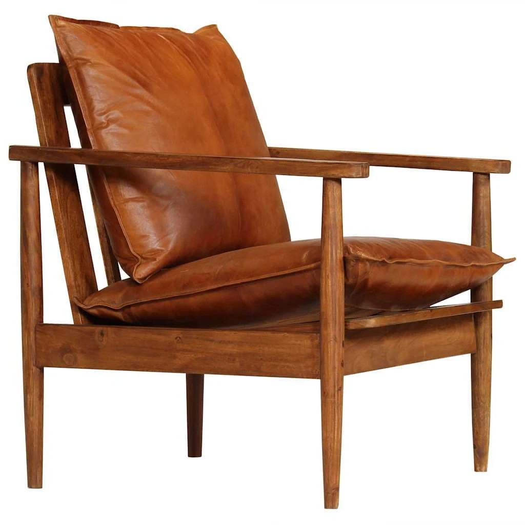 1 Vidaxl Armchair Chair - Brown, 1 of 10