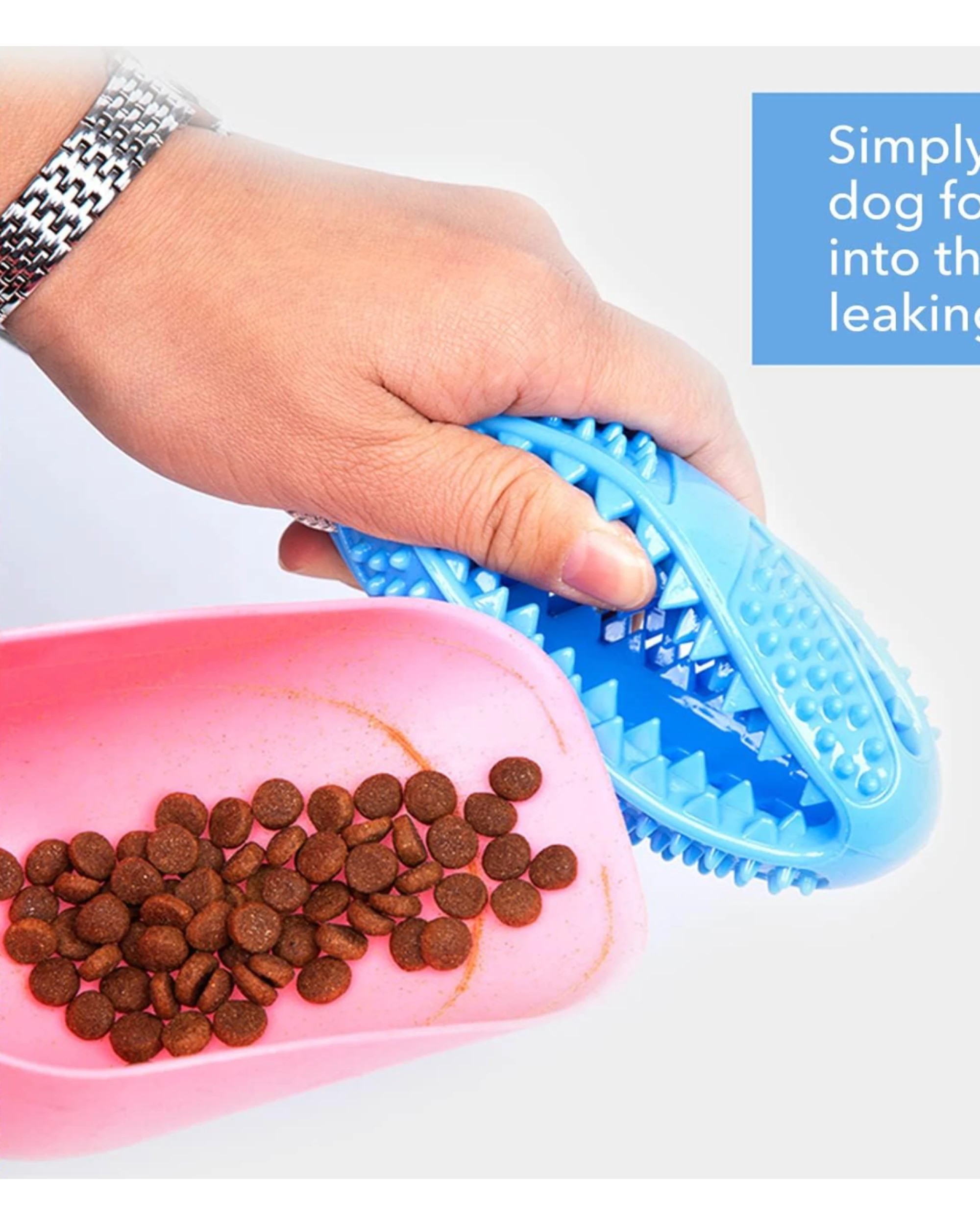 2 BR Pets Pet Dental Treat Dispensing Football Dog Toothbrush Toy, 2 of 4