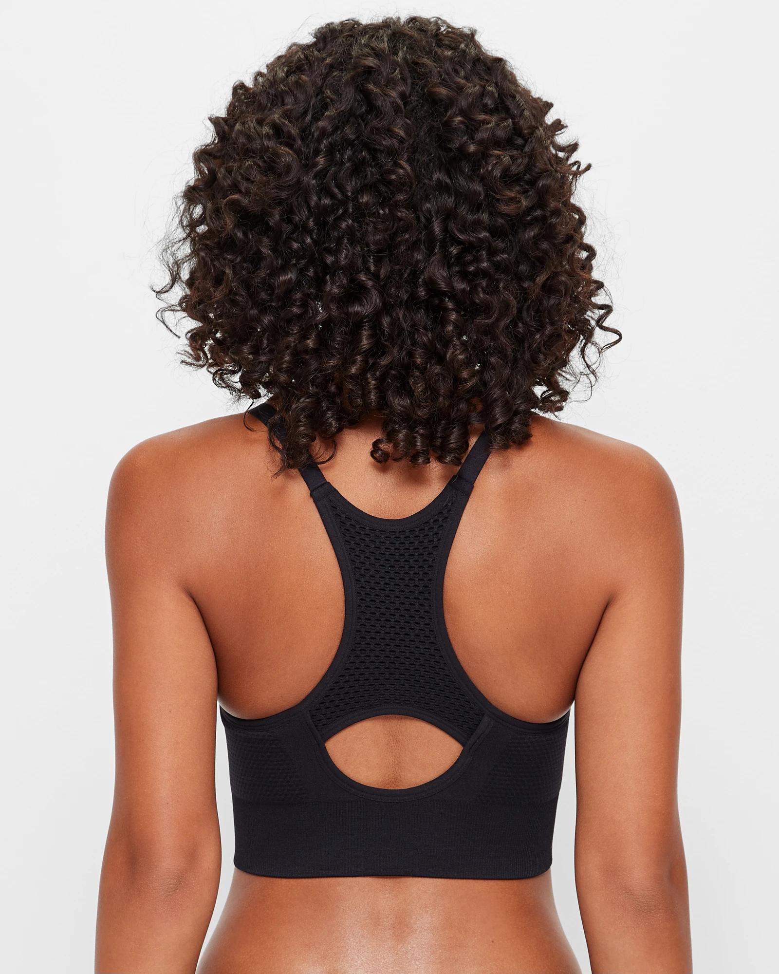 3 Target Medium Impact Seamfree Sports Crop Top BLACK, 3 of 3