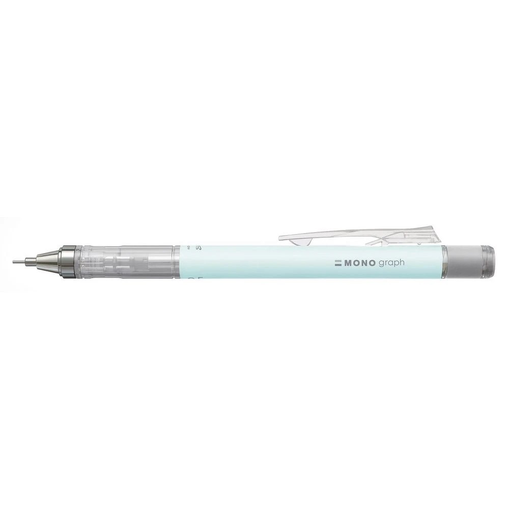2 Tombow Mono Mechanical Pencil 0.5mm Mint Ice Blue Barrel, 2 of 7