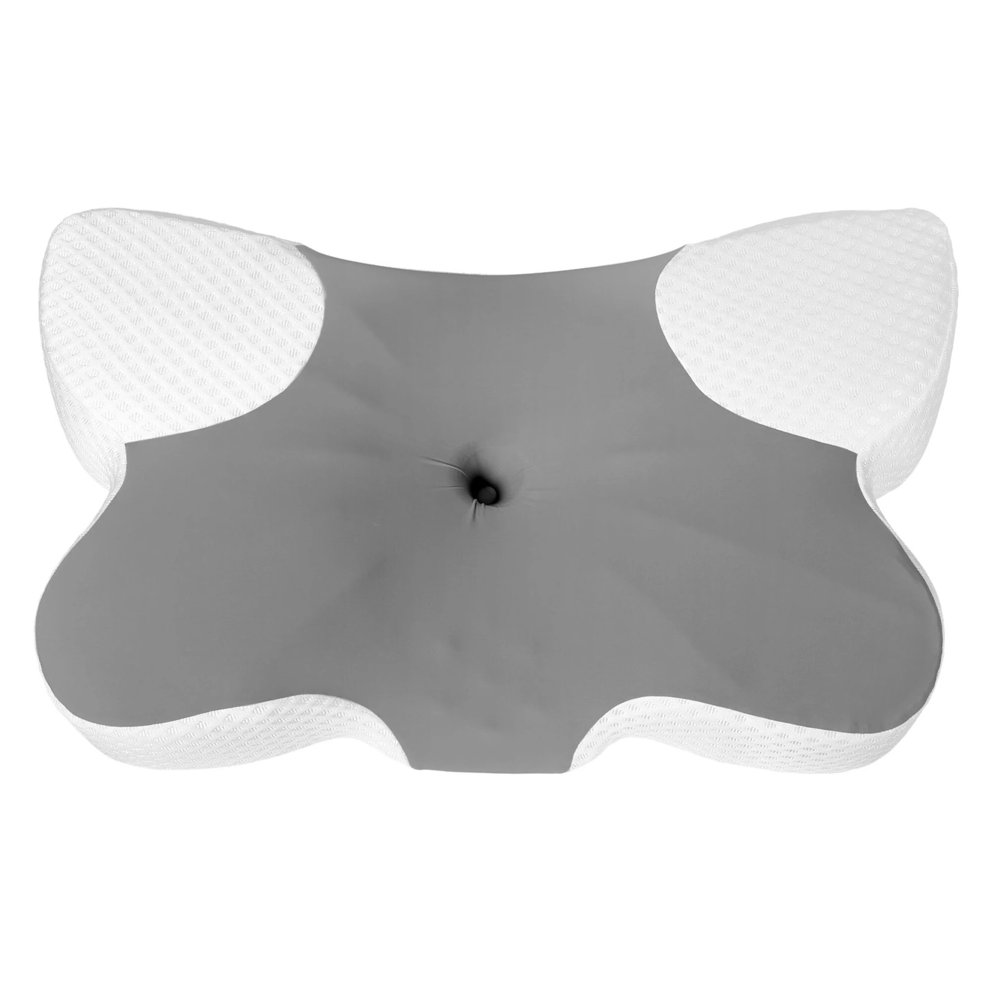 2 DreamZ Memory Foam Pillow Butterfly Contour Neck Support Side Sleepers Grey, 2 of 8