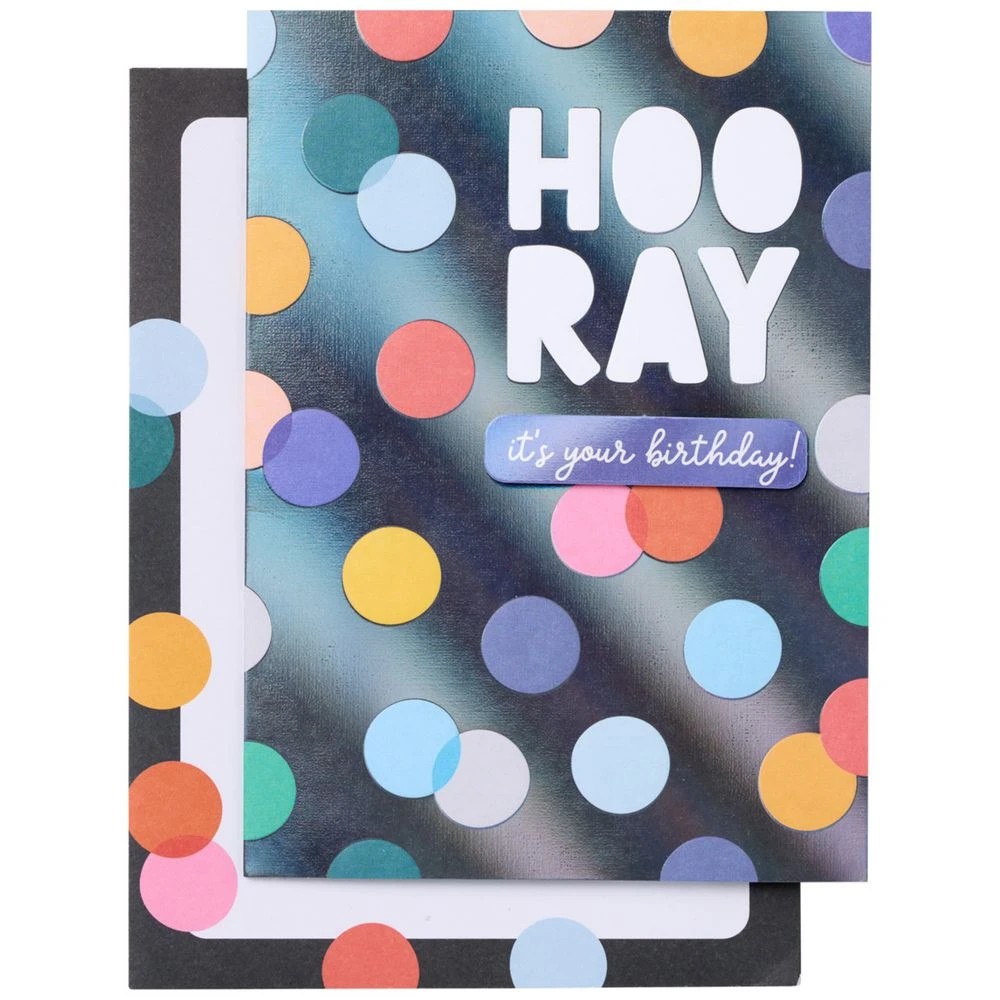 1 Lasting Impressions Happy Birthday Card Hooray Dots, 1 of 2