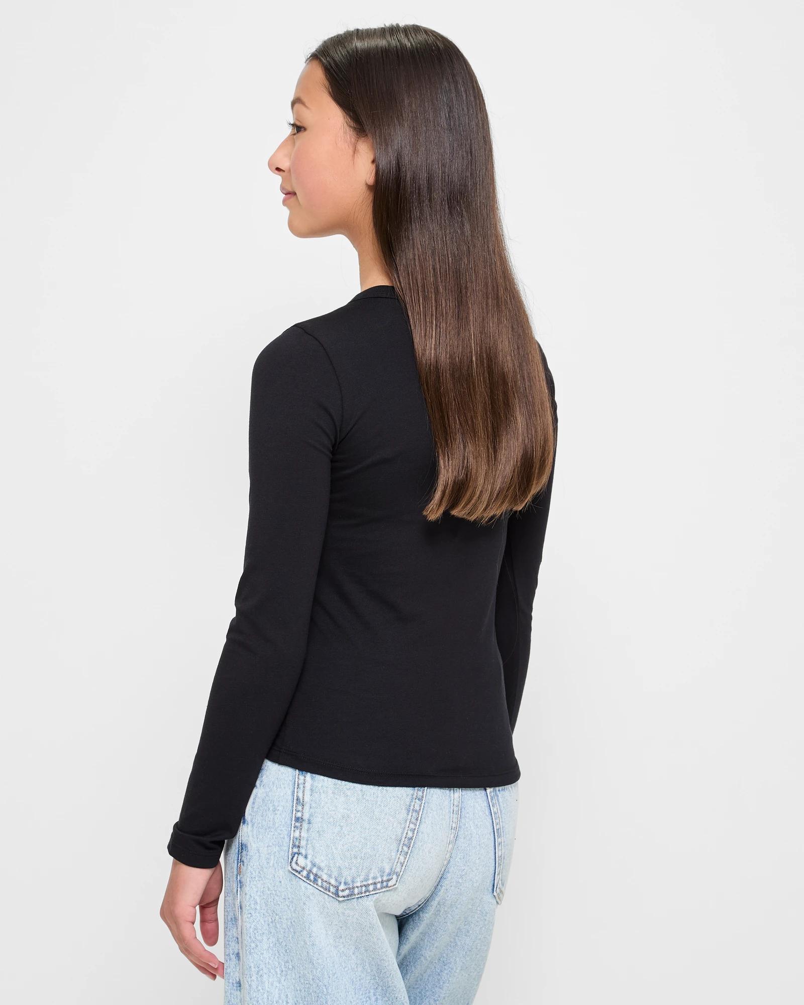 3 Target Kids Australian Cotton Long Sleeve Top BLACK, 3 of 7