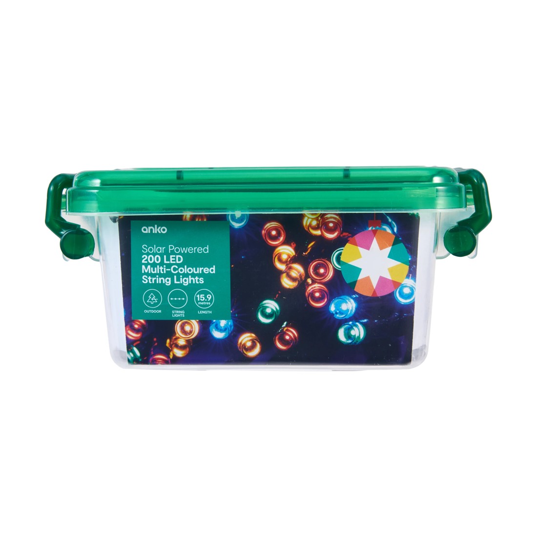 6 Solar Powered 200 LED Multi-Coloured String Lights, 6 of 7