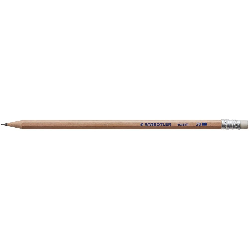 2 Staedtler Exam Eraser Tip Graphite Pencils 2B 12 Pack, 2 of 3