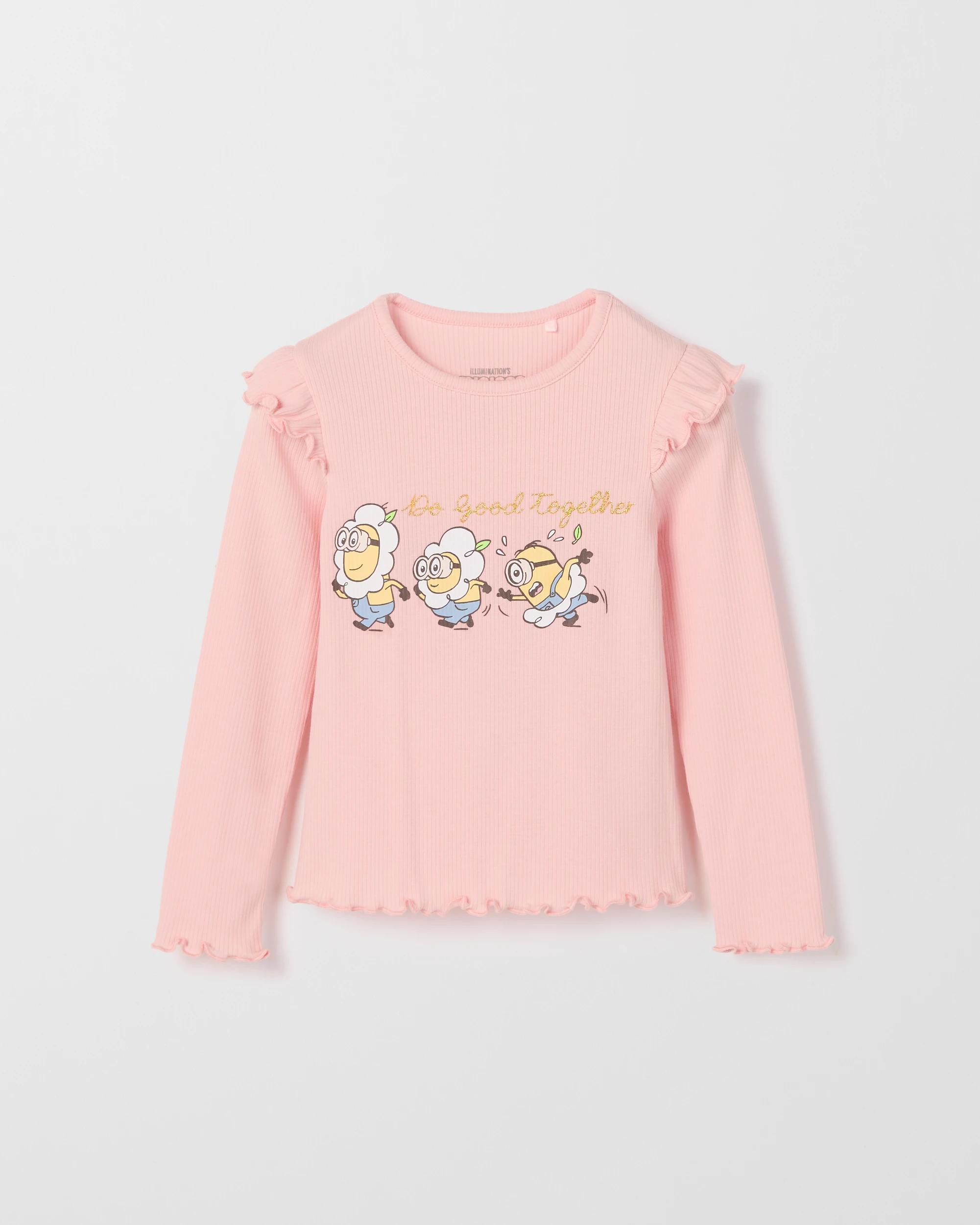 5 Minions Australian Cotton Long Sleeve T-Shirt PINK, 5 of 6