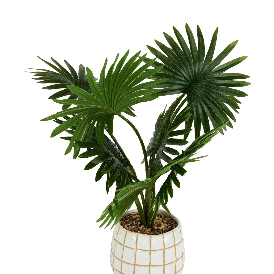 3 Artificial Palm in Check Pot, 3 of 5