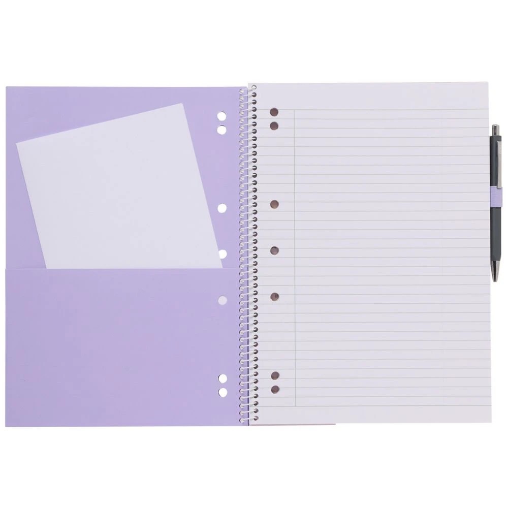 3 Otto A4 Recycled Lecture Book 140 Page Purple, 3 of 5