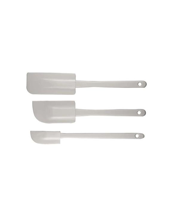 Avanti 3pc Spatula Set Kitchen Baking Utensils Plastic Handles Hanging Hole - White