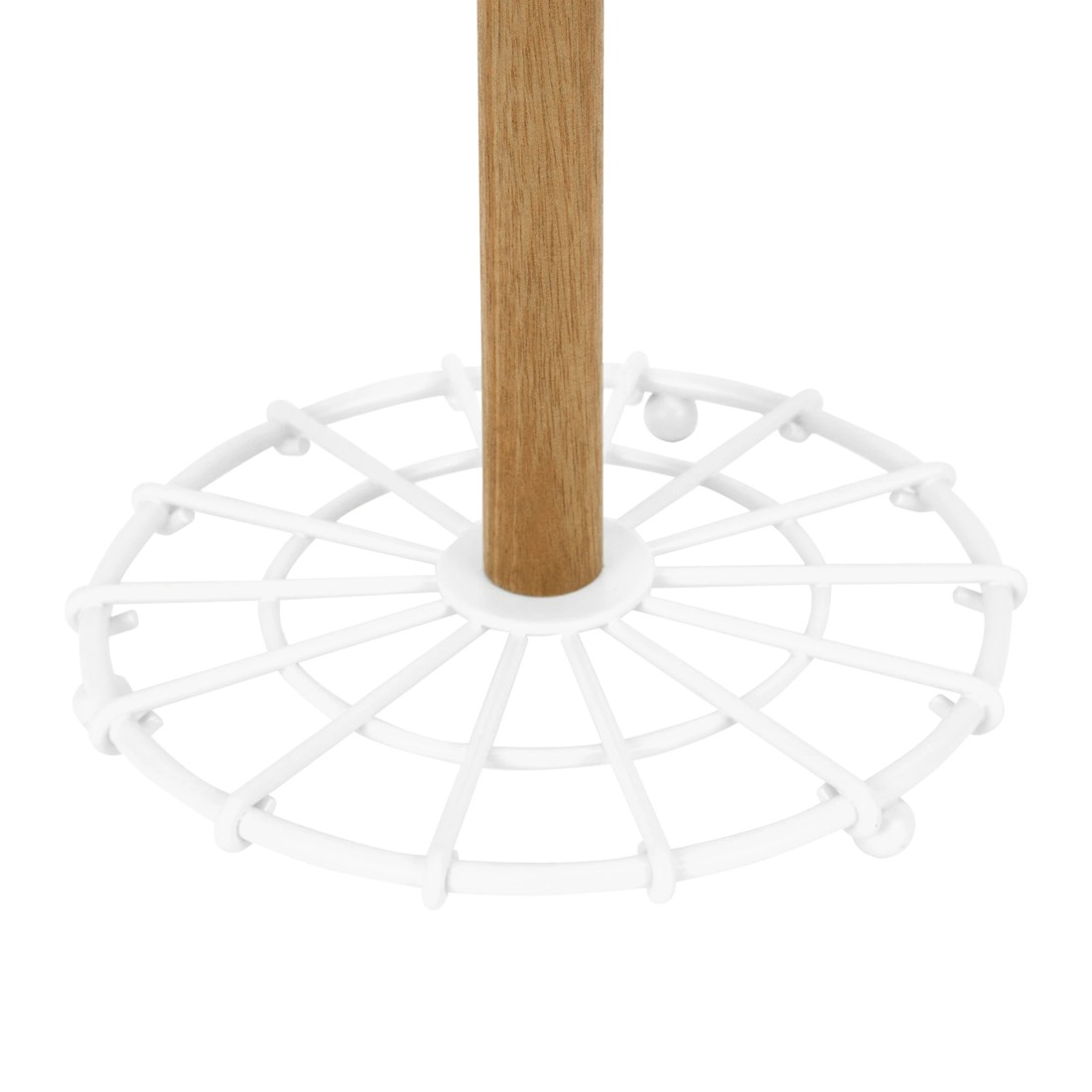 4 Off White and Acacia Paper Towel Stand, 4 of 5