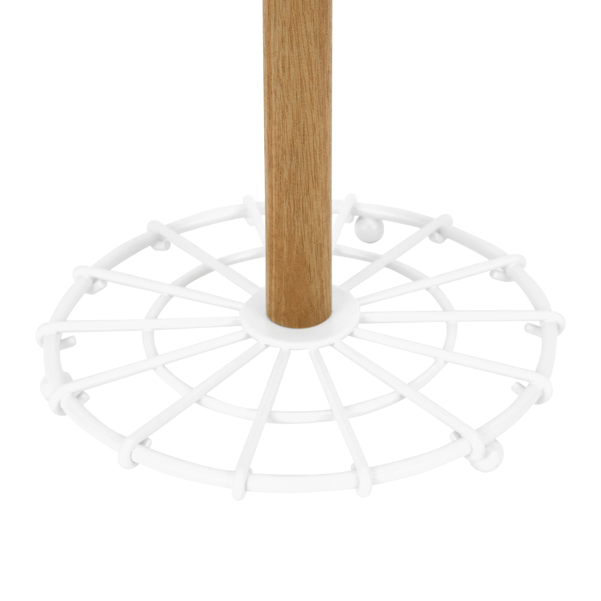 4 Off White and Acacia Paper Towel Stand, 4 of 5