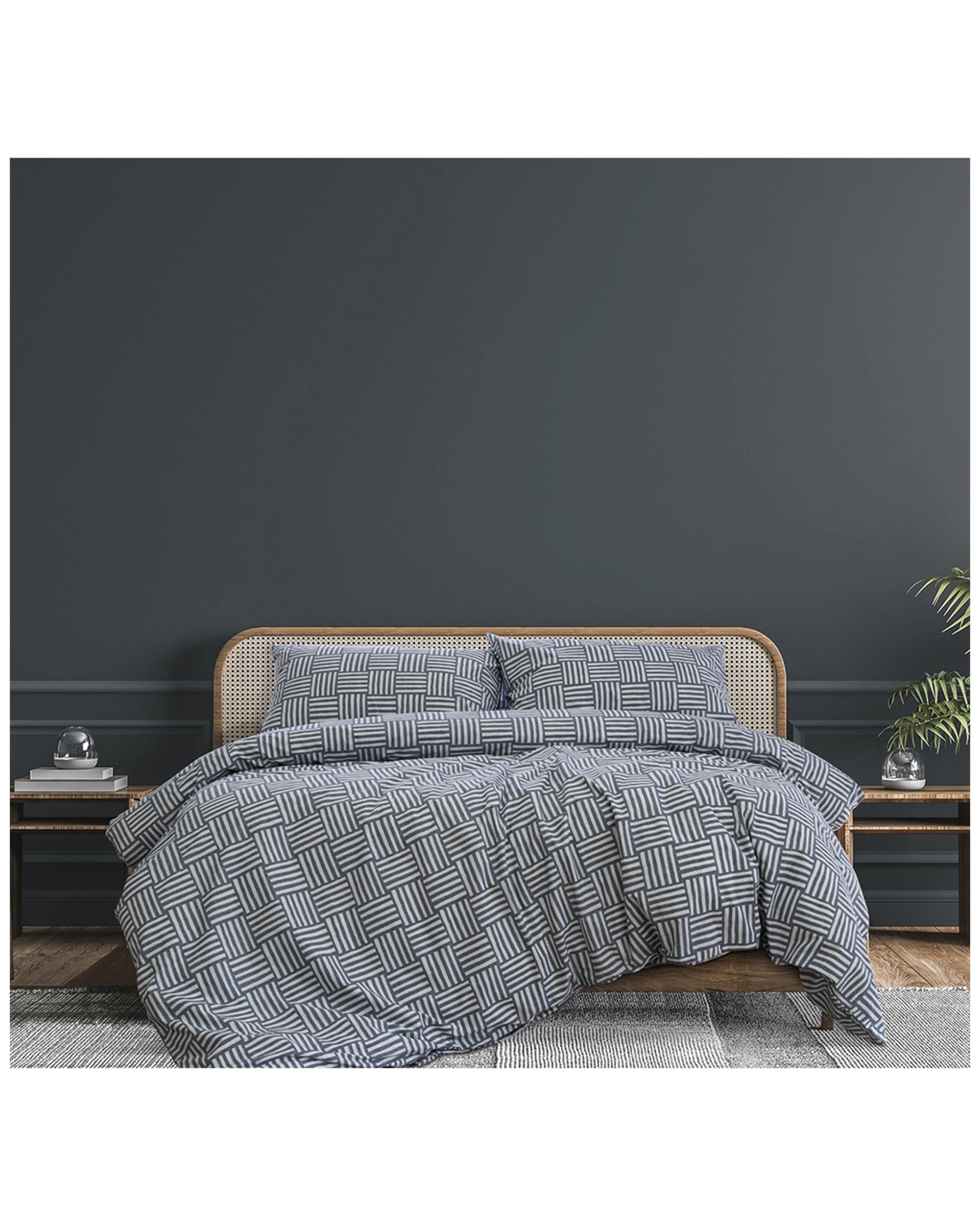 1 ARDOR Fletcher Quilt Cover Set Polyester Cotton Geo Pattern Bedding King
 - King Bed, 1 of 4