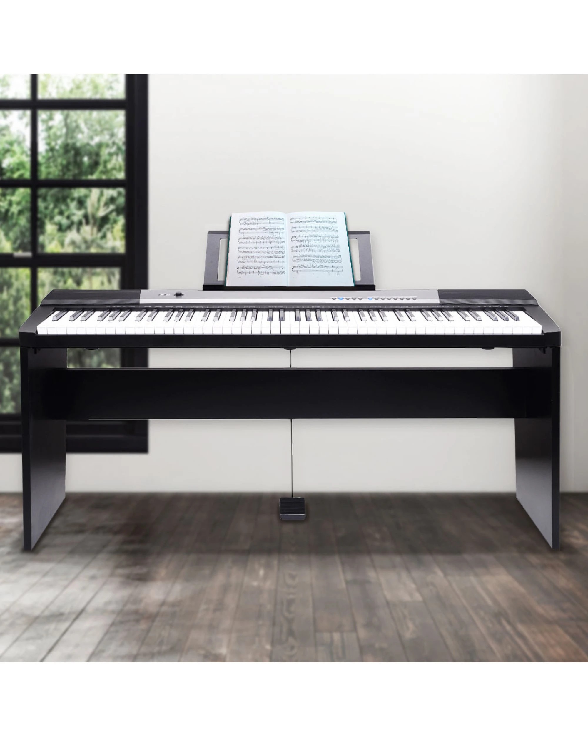 10 Karrera 88 Keys Electronic Keyboard Piano with Stand Pedal, 10 of 10