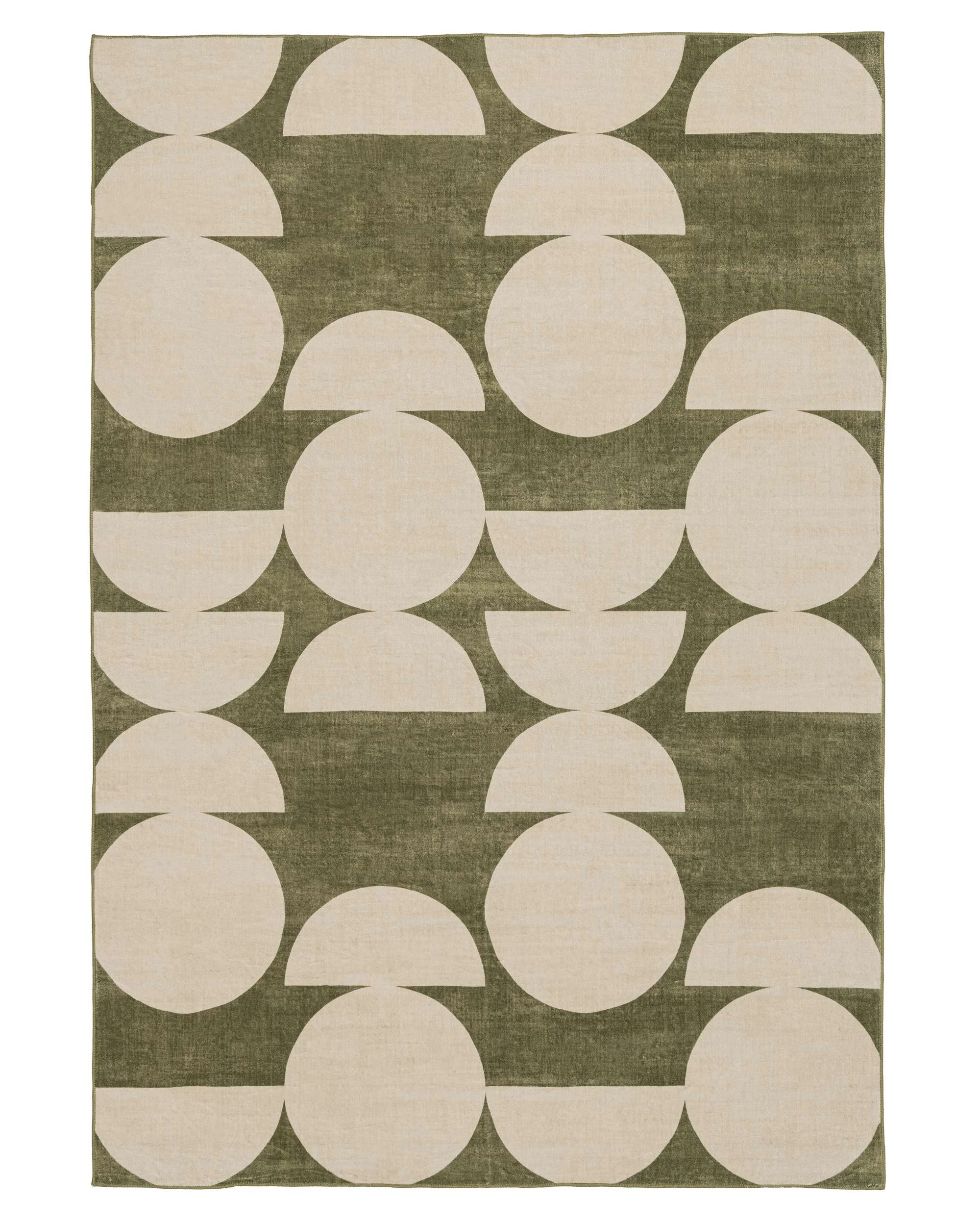 1 Loopsie Moneo Geometric Washable Rug-320cm x 230cm - Green, 1 of 8