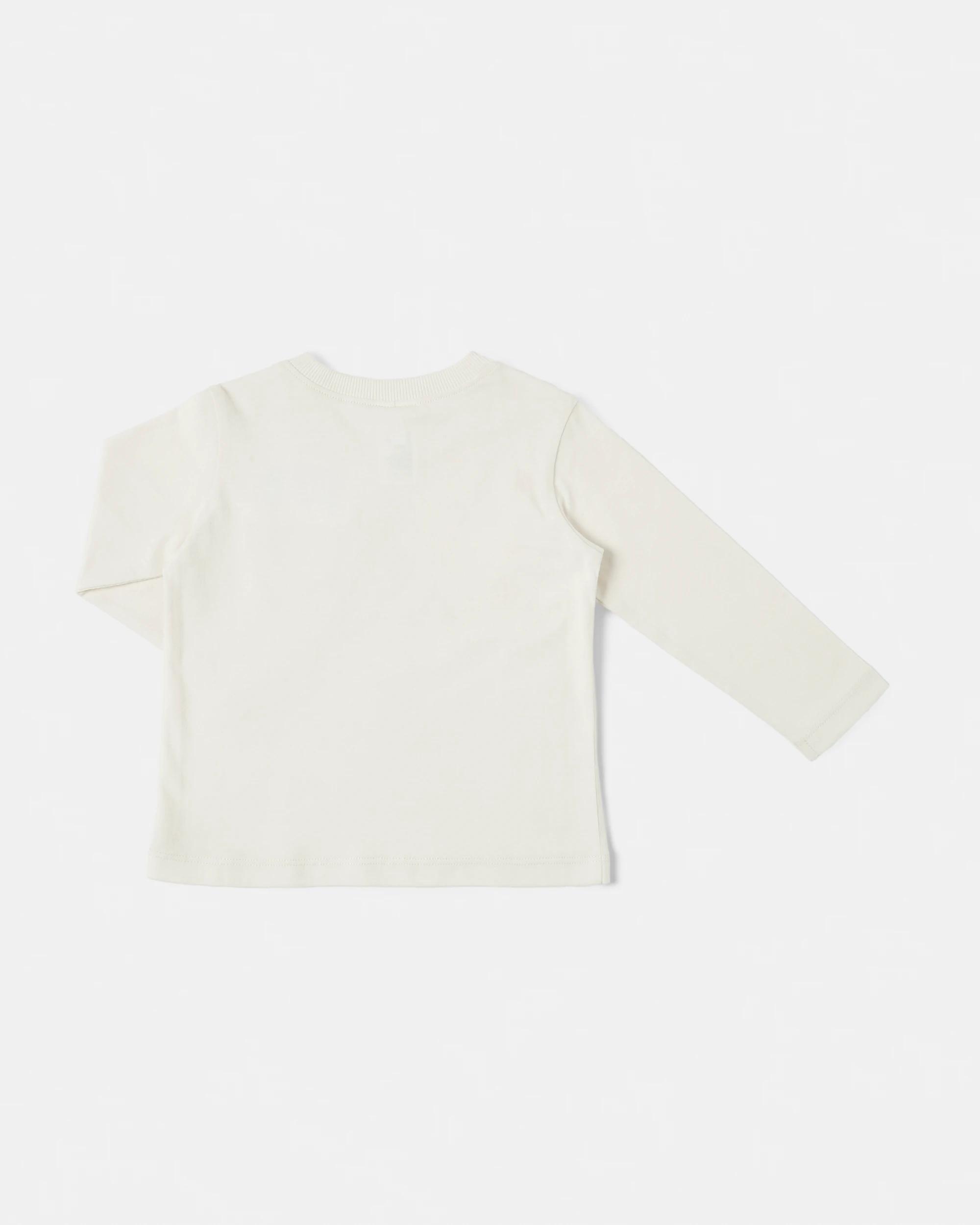 2 Cotton Long Sleeve Pocket T-shirt Wht Flrl, 2 of 3