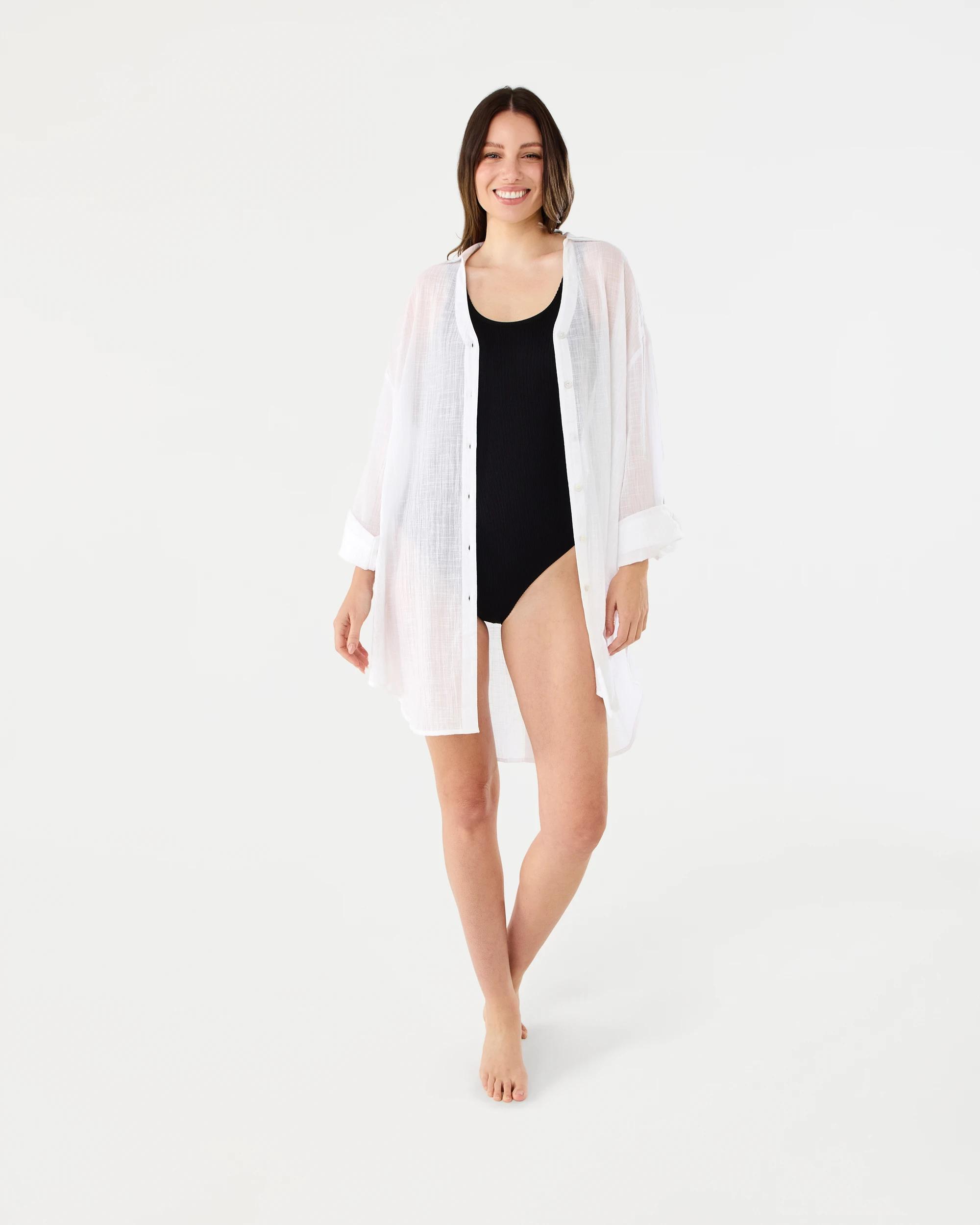 9 Cover Up Shirt White, 9 of 9