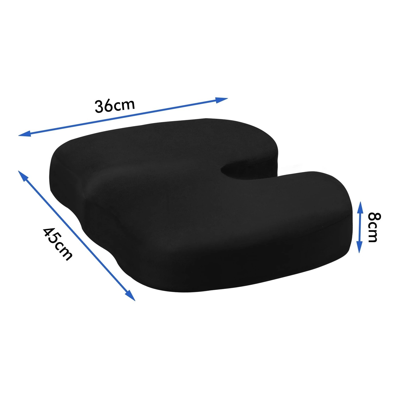 3 Starry Eucalypt Seat Posture Cushion Memory Foam Pillow Pain Relief Plush - Black, 3 of 3