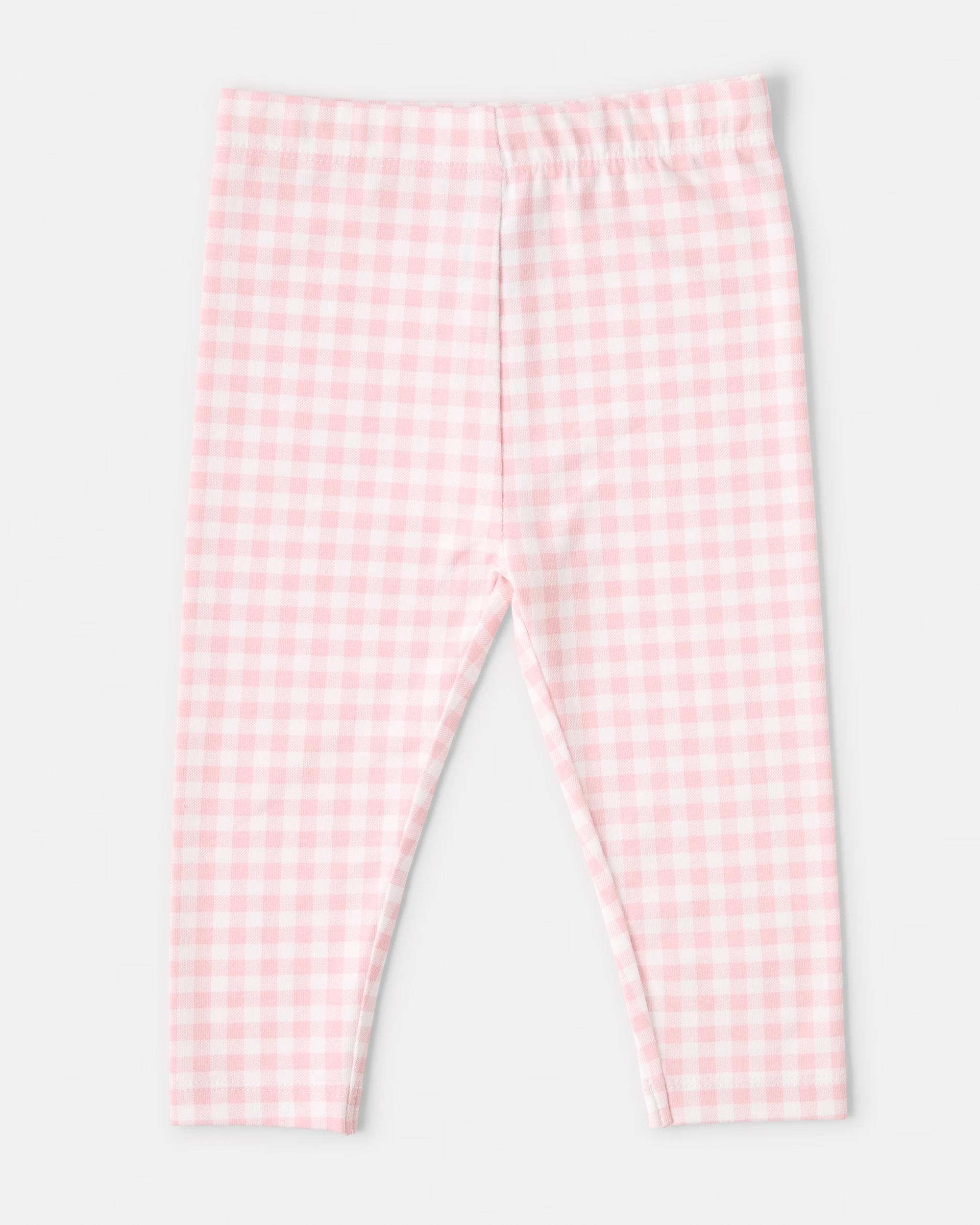 3 3 Pack Cotton Leggings Pnk Gingh, 3 of 8