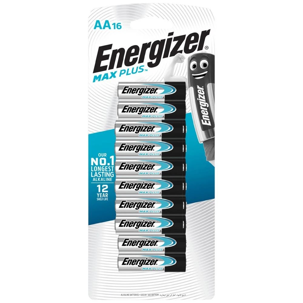 1 Energizer Max Plus AA Batteries 16 Pack, 1 of 1