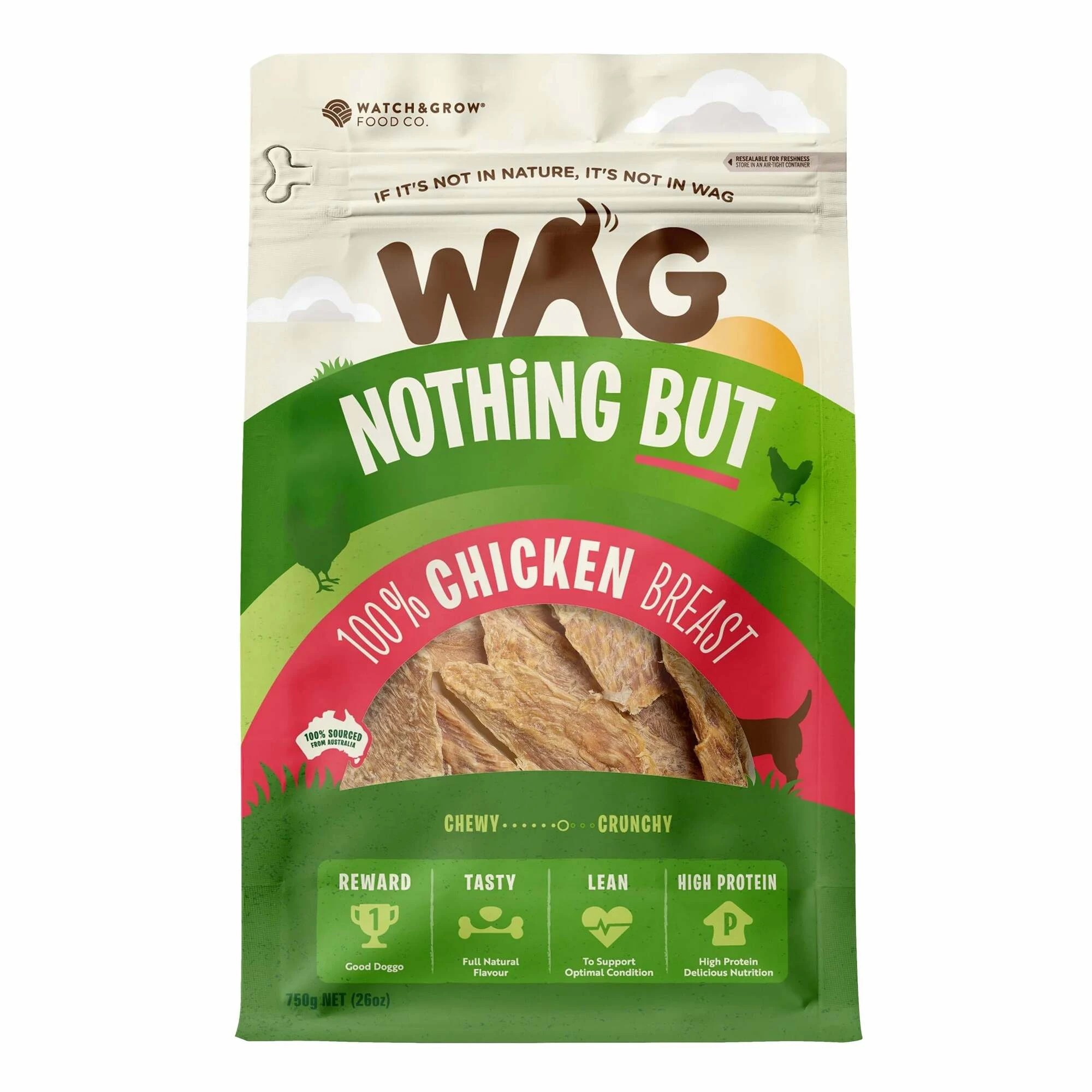 1 WAG Chicken Breast 750g Treat, 1 of 2