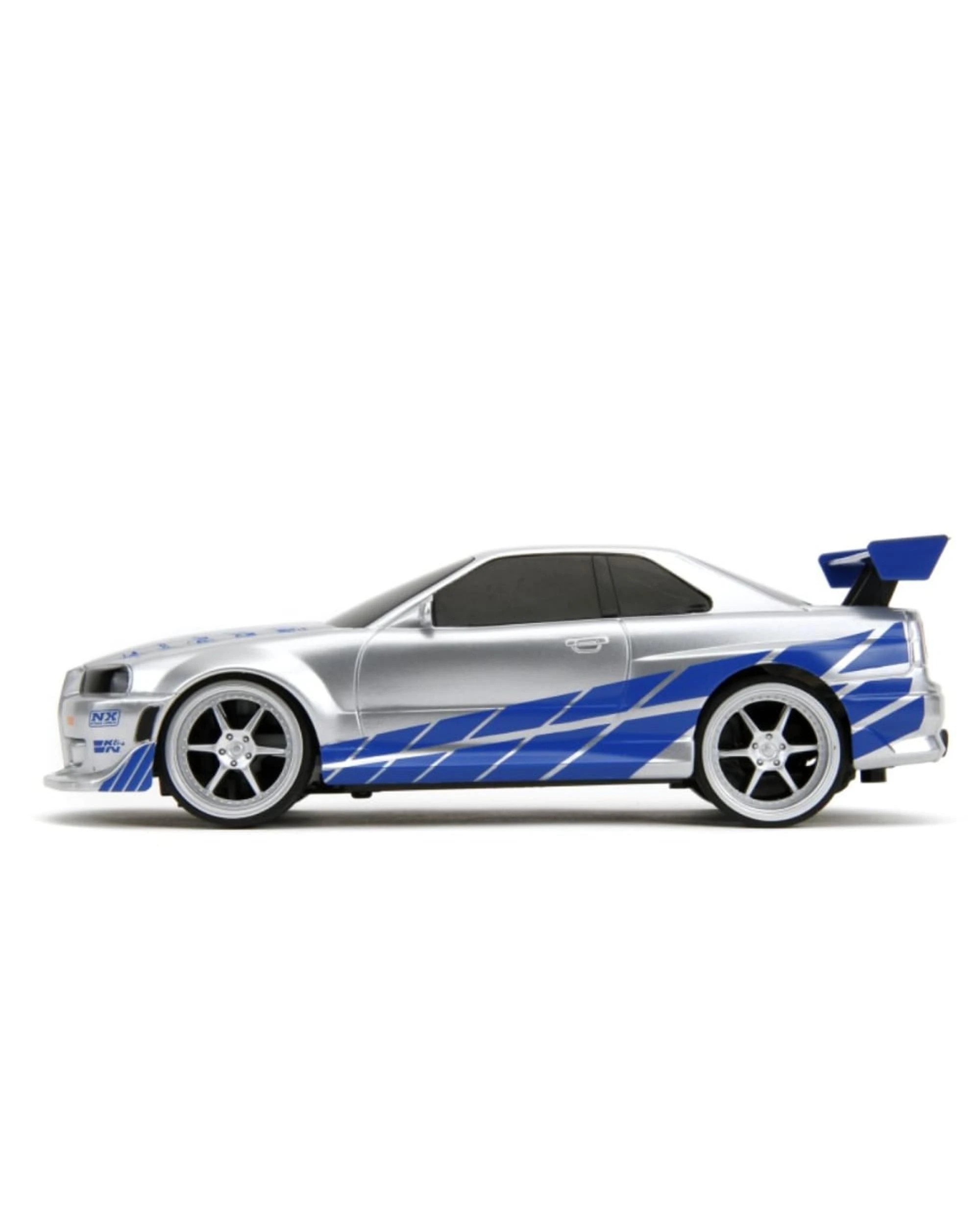 5 Jada Toys Fast and Furious 2002 Nissan Skyline GT-R BNR34 1:24 Scale RC Car, 5 of 8