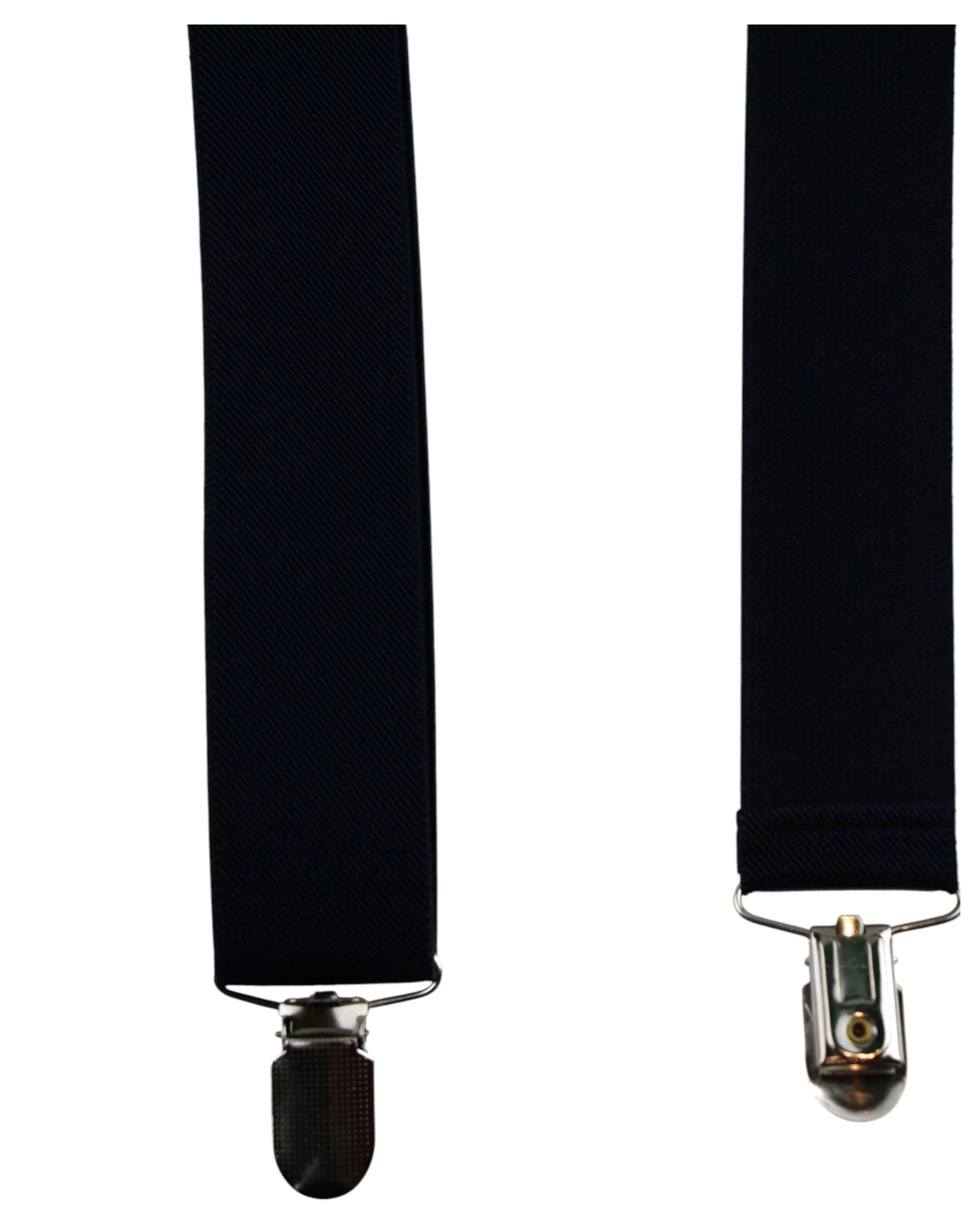2 Zasel Mens Wide Heavy Duty Adjustable 100cm Navy Suspenders, 2 of 4